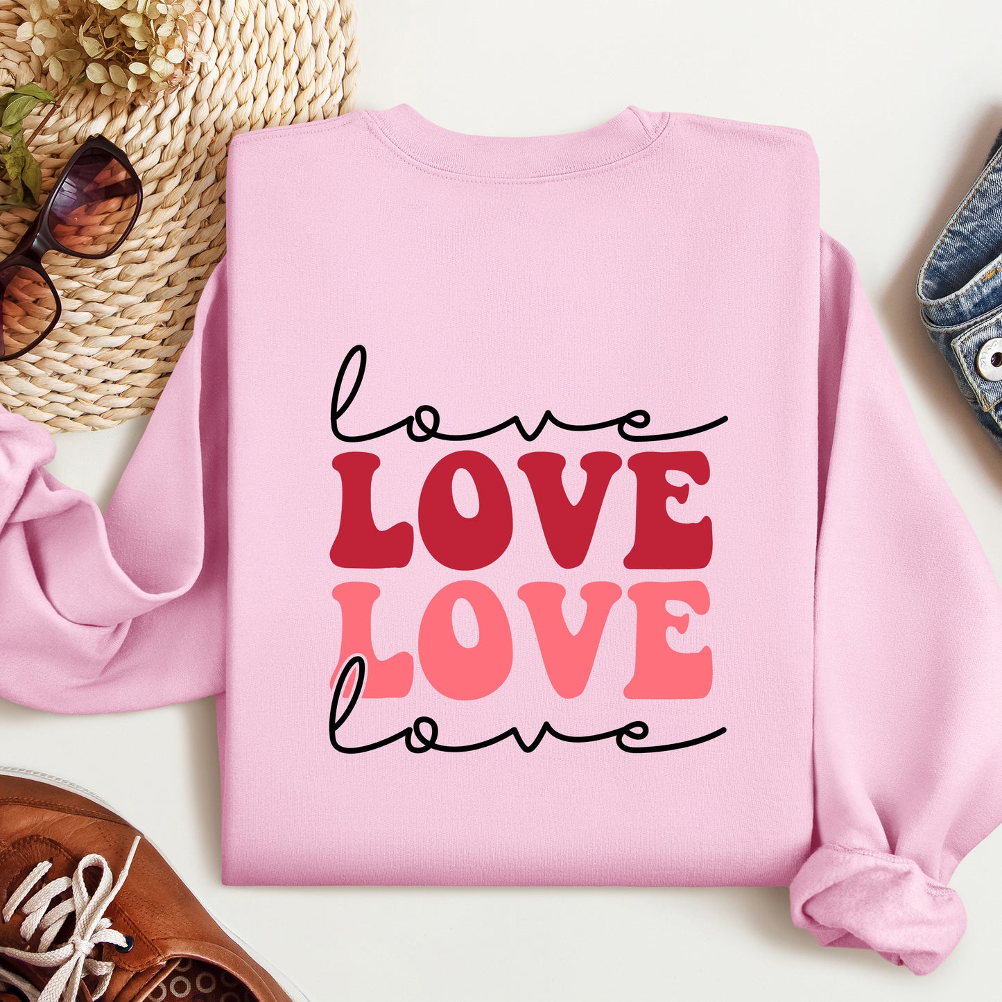 Love Sweatshirt, Heart Hoodie, Valentines Day Sweatshirt, Women's Sweatshirt, Couple Sweatshirt, Gift For Her, Love Hoodie