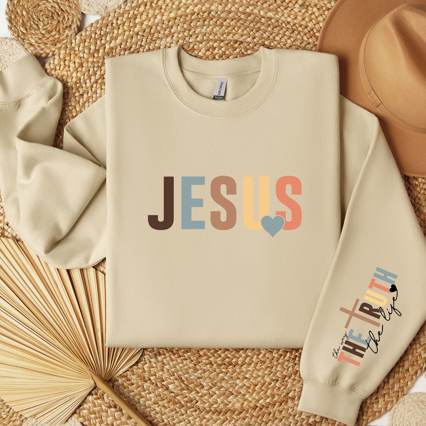 Jesus The Way The Truth The Life Sweatshirt, Christian Crewneck, Jesus Gift, Jesus Sueter, Jesus Shirt, Religious Gift, Christian Gifts Top