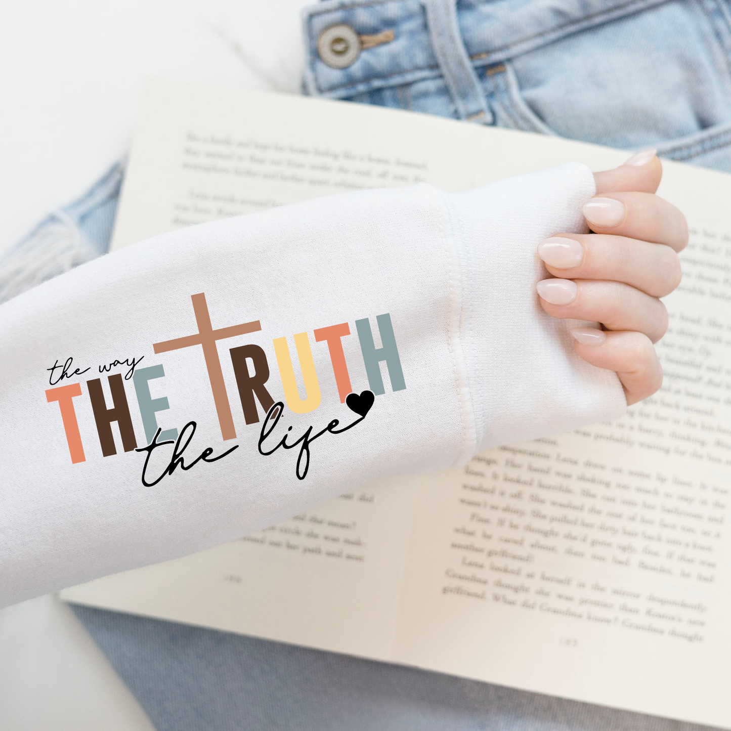 Jesus The Way The Truth The Life Sweatshirt, Christian Crewneck, Jesus Gift, Jesus Sueter, Jesus Shirt, Religious Gift, Christian Gifts Top