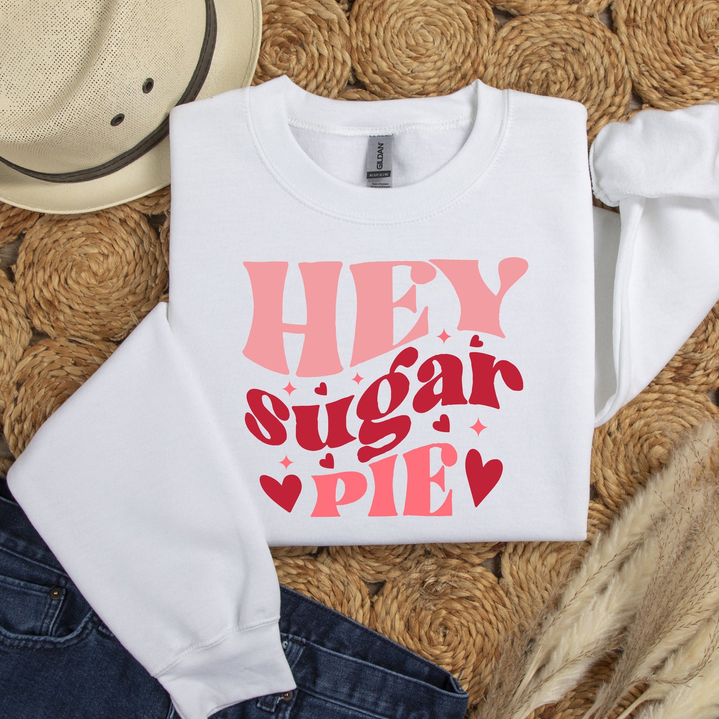 Funny Valentine's Day Sweatshirt, Hey Sugar Pie Tee, Valentine's Shirt For Women, Valentines Sweatshirt, Sweet Love gift, Valentine tees