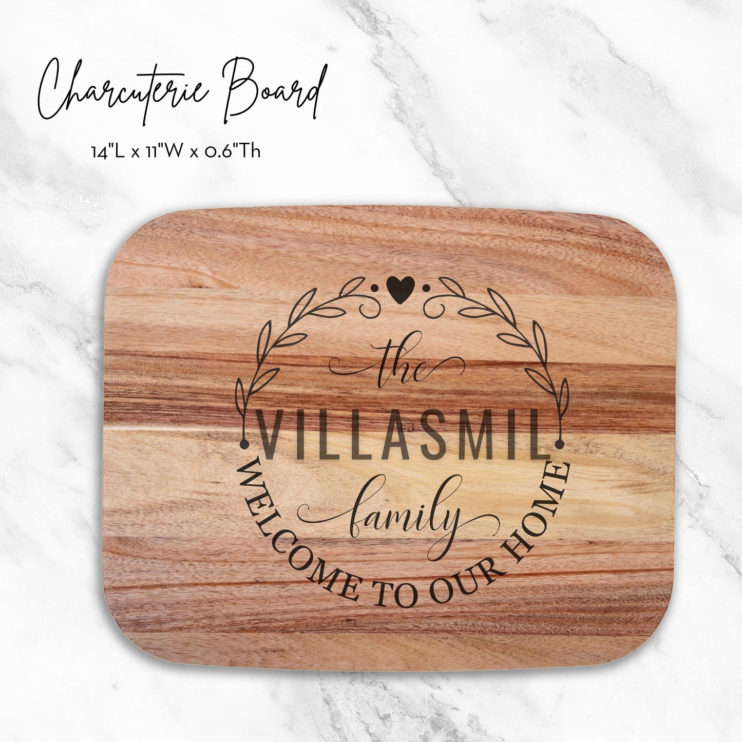 Charcuterie Board Personalized Cheese Cutting Board Housewarming Gift New Home Kitchen Decor Gift Wedding Gift for Couples, Anniversary Gift