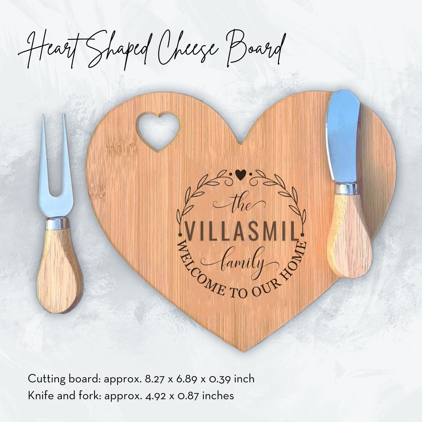 Charcuterie Board Personalized Cheese Cutting Board Housewarming Gift New Home Kitchen Decor Gift Wedding Gift for Couples, Anniversary Gift