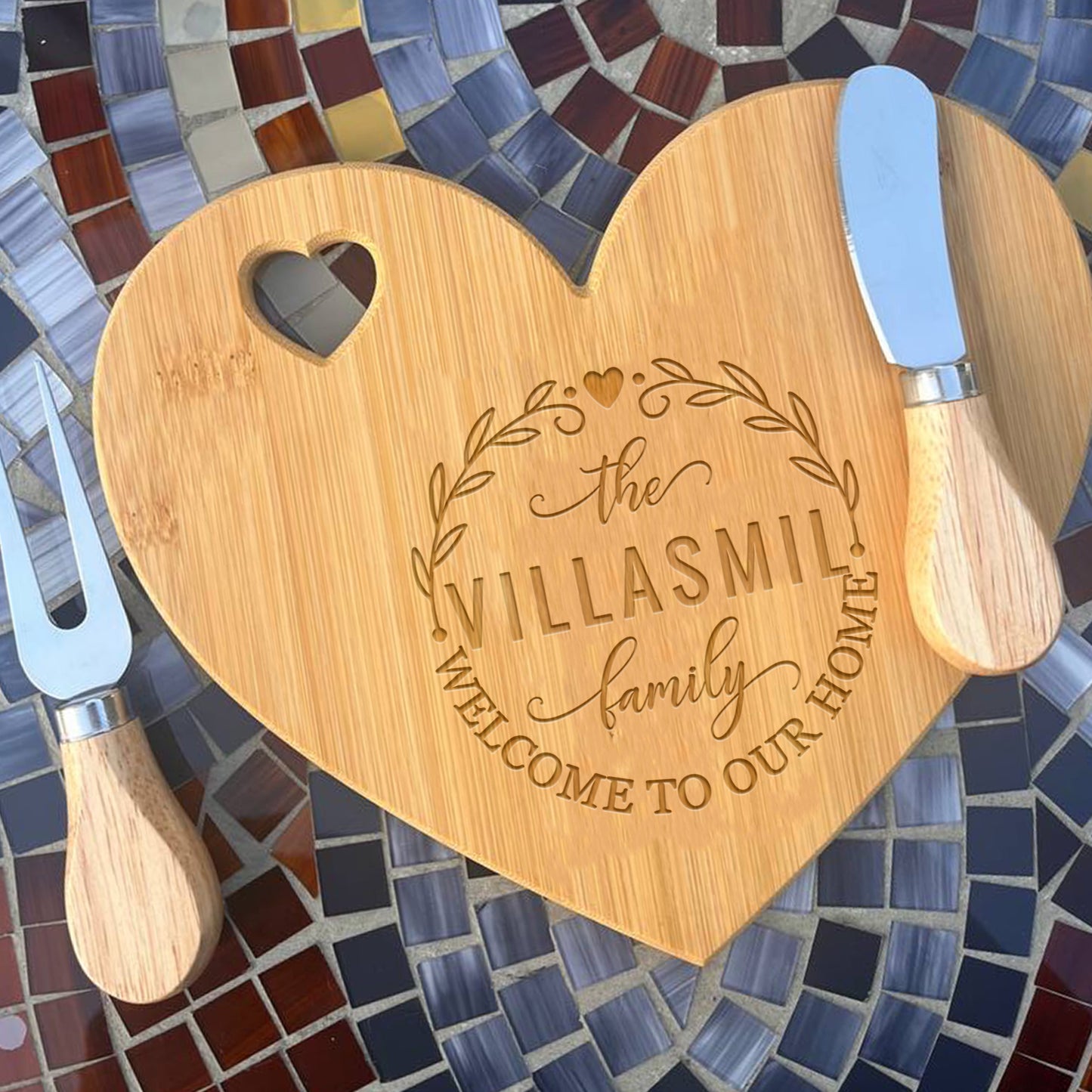 Charcuterie Board Personalized Cheese Cutting Board Housewarming Gift New Home Kitchen Decor Gift Wedding Gift for Couples, Anniversary Gift