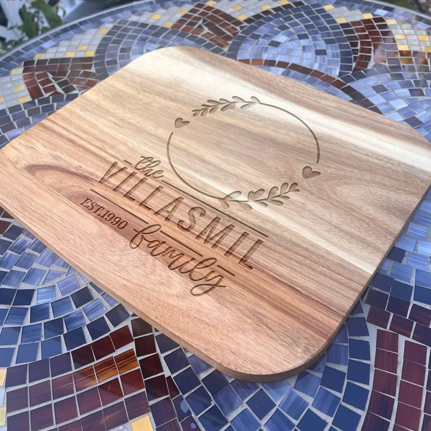 Personalized Cutting Board Wedding Gift, Acacia Charcuterie Board, Unique Valentines Day Gift, Bridal Shower, Engraved Engagement Present