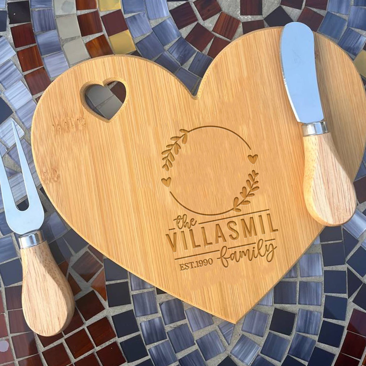 Personalized Cutting Board Wedding Gift, Acacia Charcuterie Board, Unique Valentines Day Gift, Bridal Shower, Engraved Engagement Present