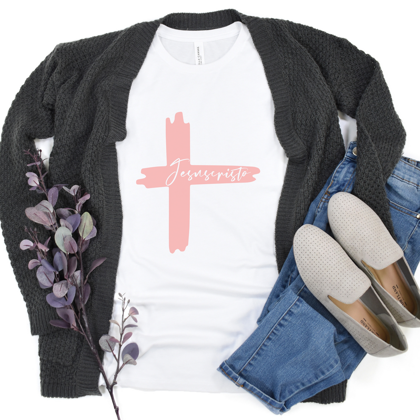 "Jesucristo" Bible Verse Tees, Religious T-shirt, Spanish Christian Gift, Faith Shirt, Frases Cristianas, Camiseta en español, Hispanic Apparel