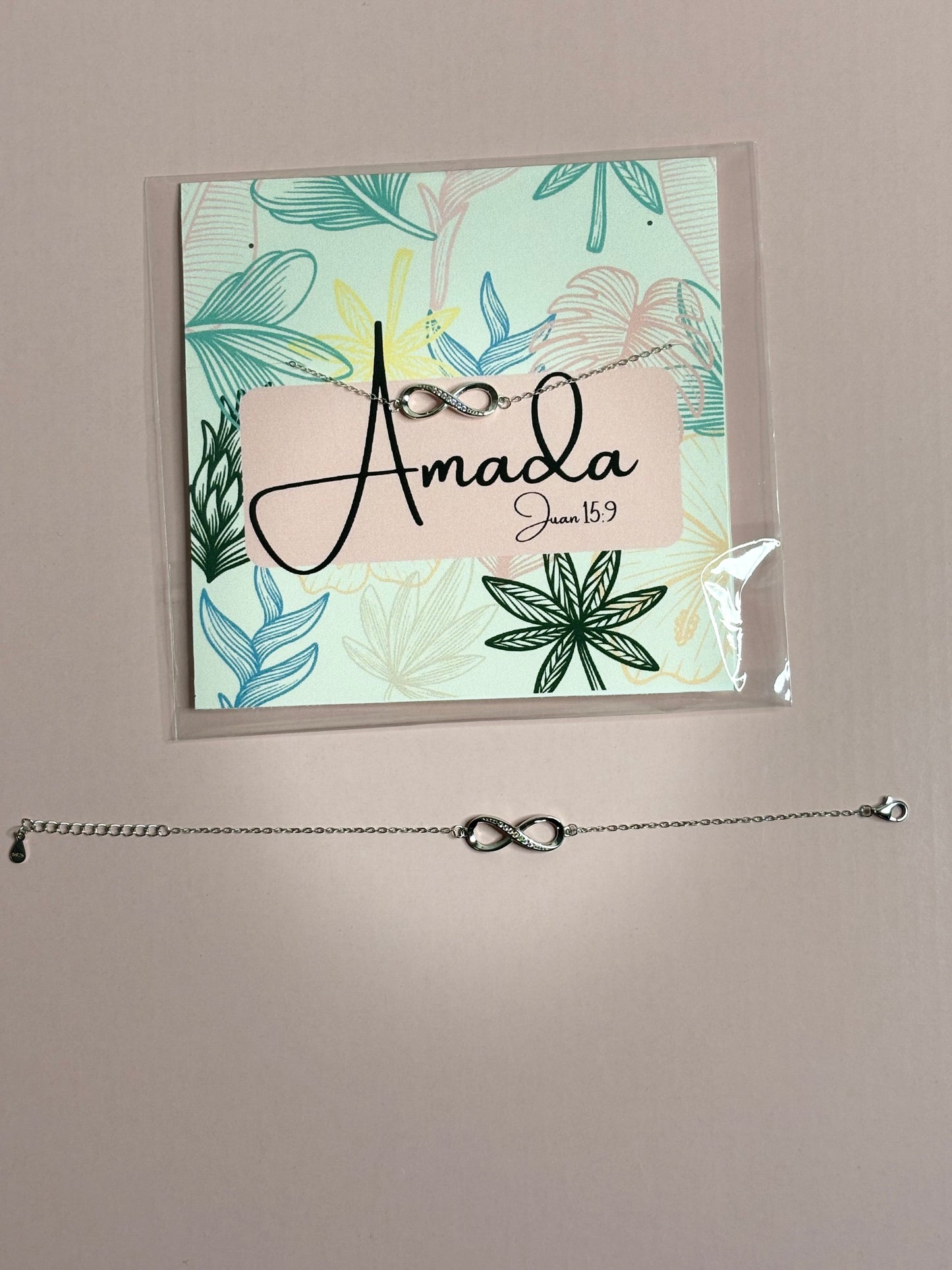 Amada Bracelet Juan 15:9, Loved bracelet,Sterling Silver Bracelet, Cute Bracelet, Women Jewellery, Gifts for Christians Woman, christians gifts, Minimalist Adjustable Everyday Simple Bracelet, Gift
