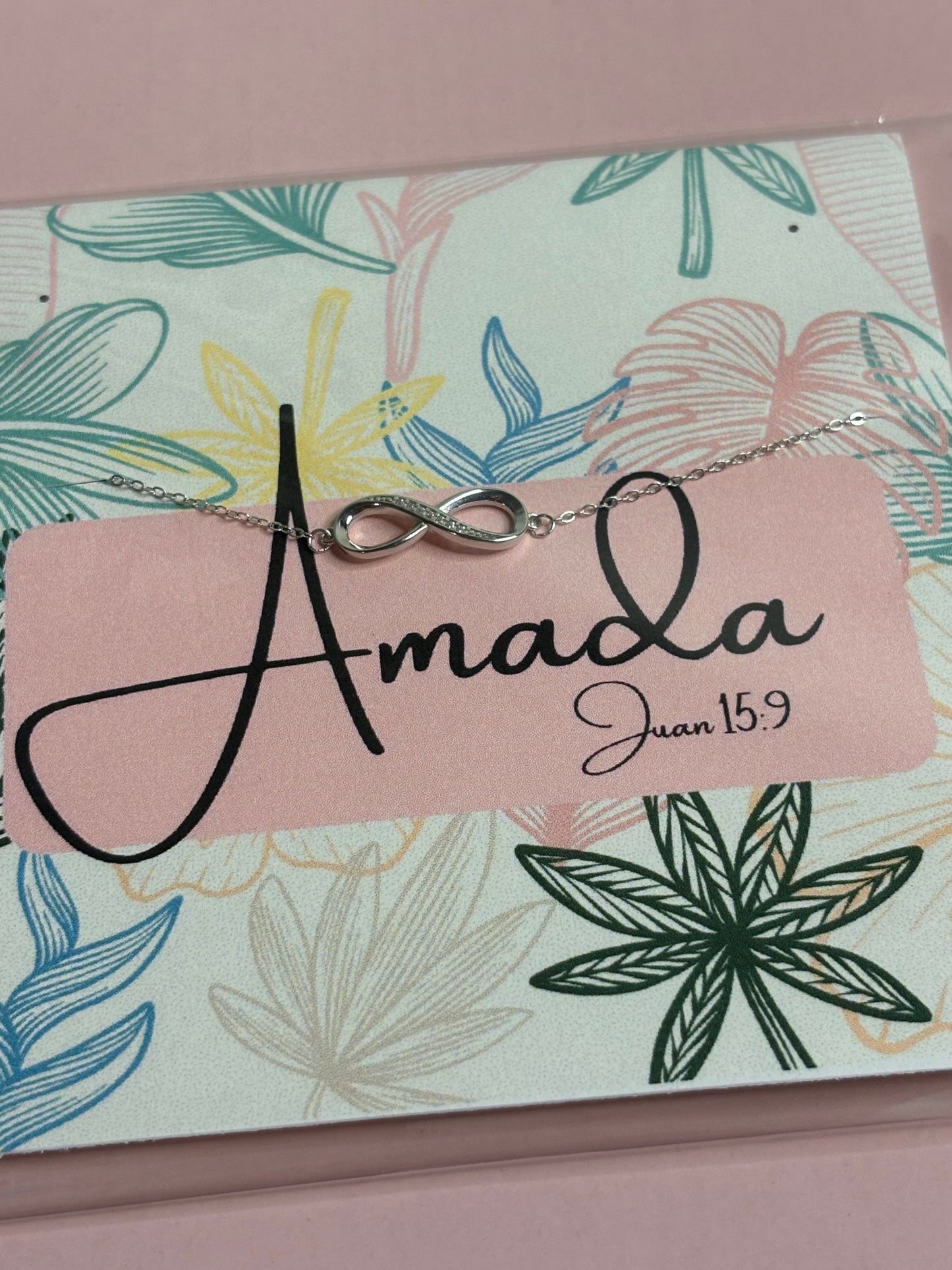 Amada Bracelet Juan 15:9, Loved bracelet,Sterling Silver Bracelet, Cute Bracelet, Women Jewellery, Gifts for Christians Woman, christians gifts, Minimalist Adjustable Everyday Simple Bracelet, Gift