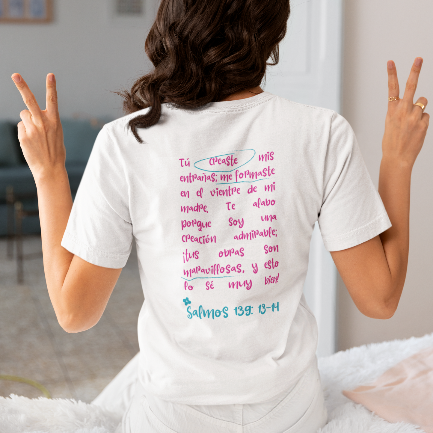 Admirably Made Floral Christian Mom T-Shirt | DTF Print Front & Back | Mother's Day Gift | Faith-Based Tee for Women