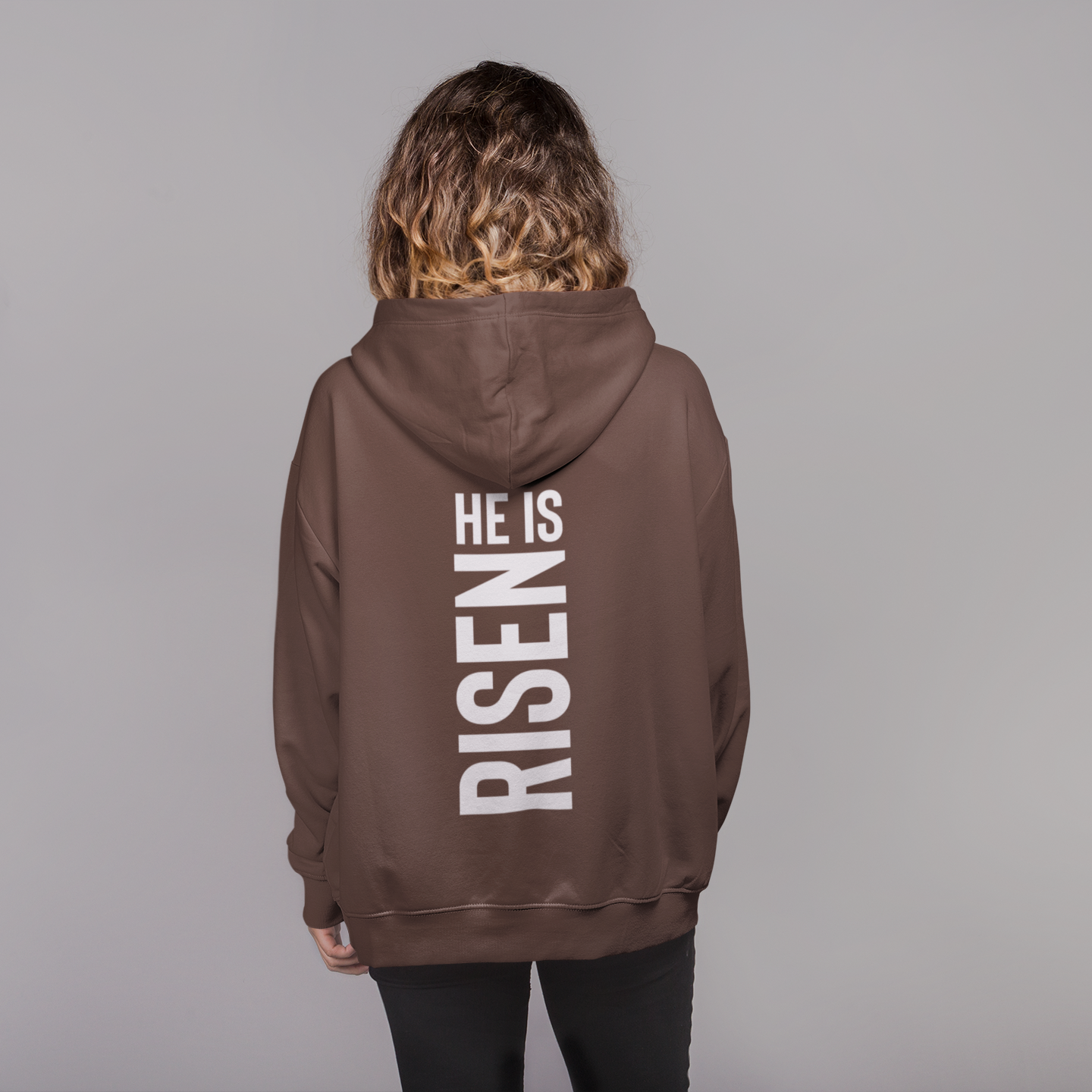He Is Risen Christian Hoodie – Faith-Based Unisex Easter Sweatshirt, Inspirational Bible Verse Gift for Him & Her, Jesus Apparel