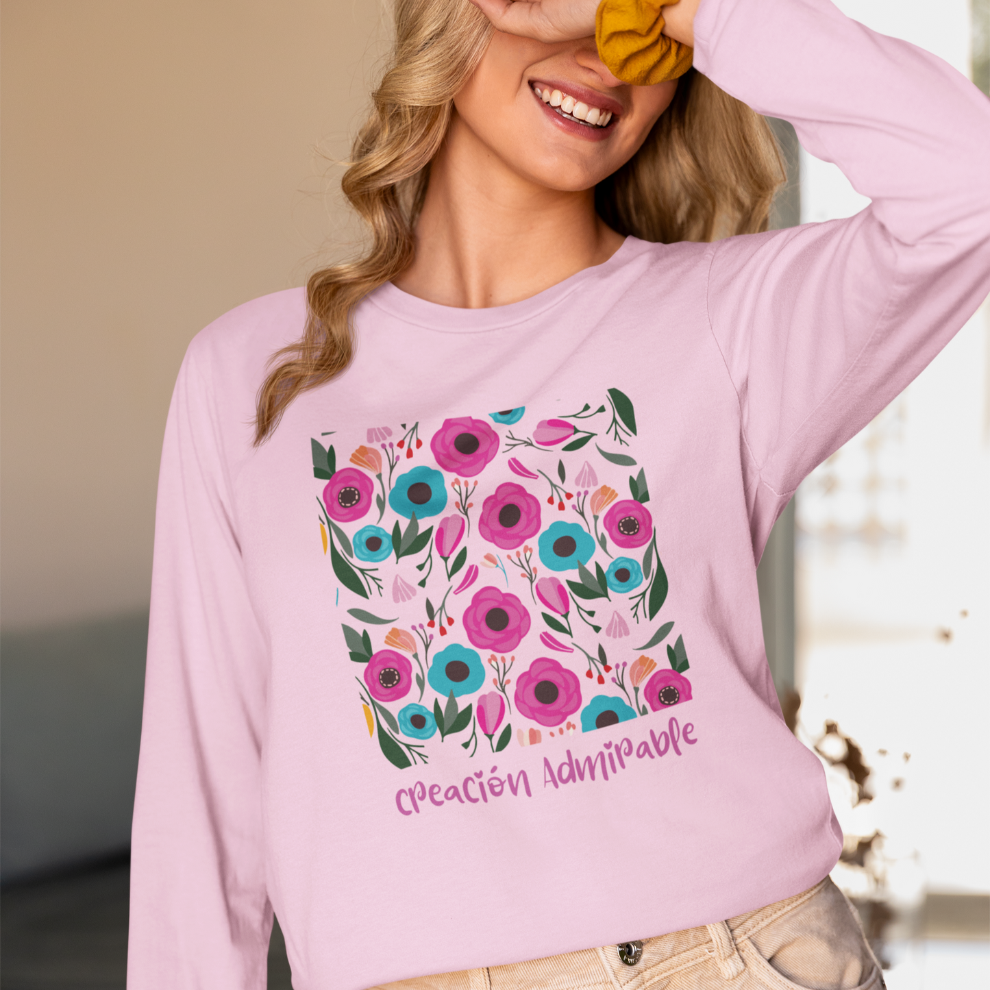 Christian Floral Sweatshirt | Psalm 139:13-14 | Fearfully and Wonderfully Made | Faith Sweatshirts for Women | Bible Verse Gift"
