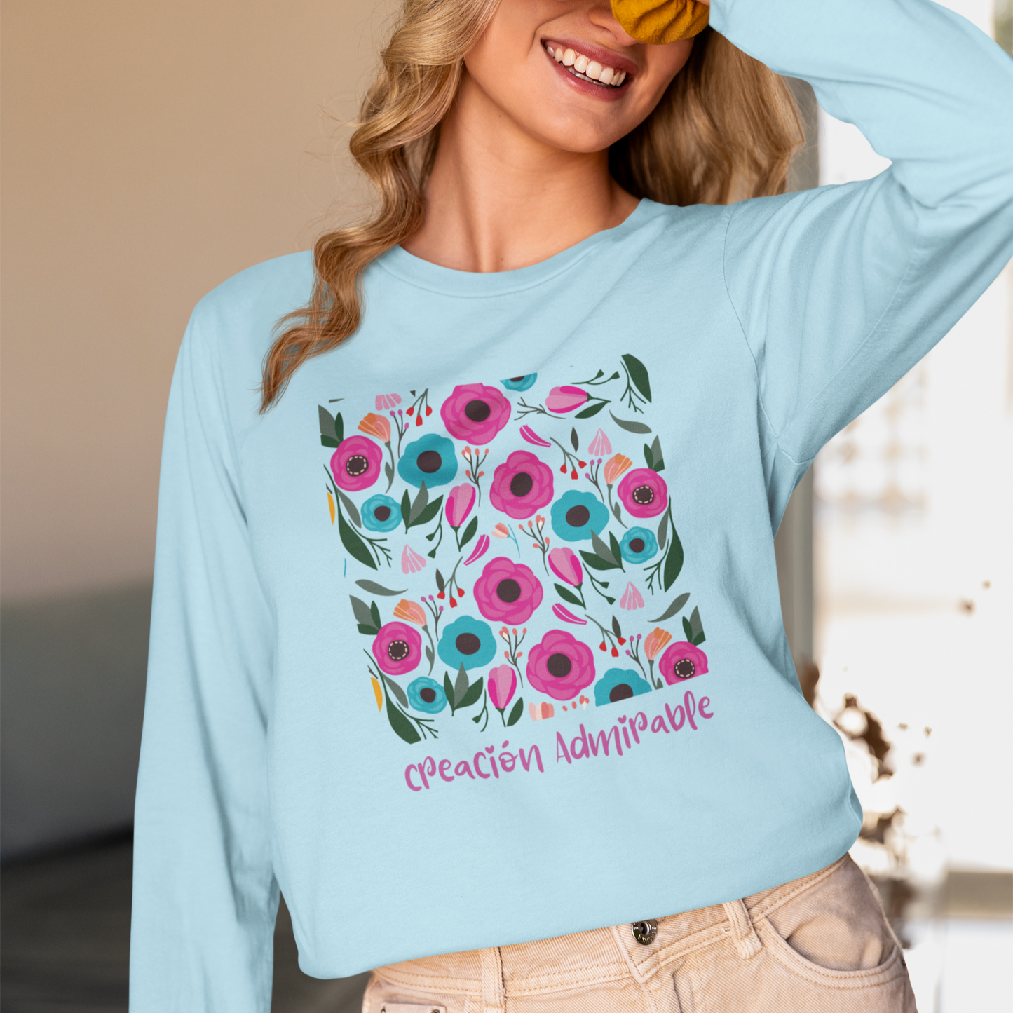 Christian Floral Sweatshirt | Psalm 139:13-14 | Fearfully and Wonderfully Made | Faith Sweatshirts for Women | Bible Verse Gift"