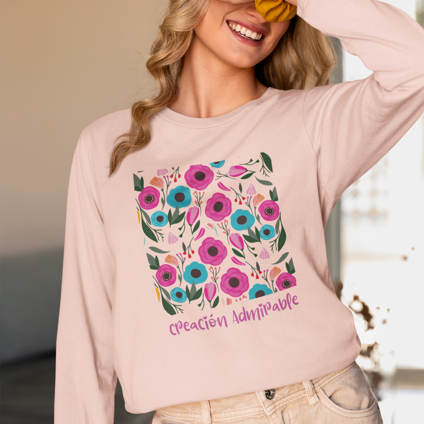 Christian Floral Sweatshirt | Psalm 139:13-14 | Fearfully and Wonderfully Made | Faith Sweatshirts for Women | Bible Verse Gift"