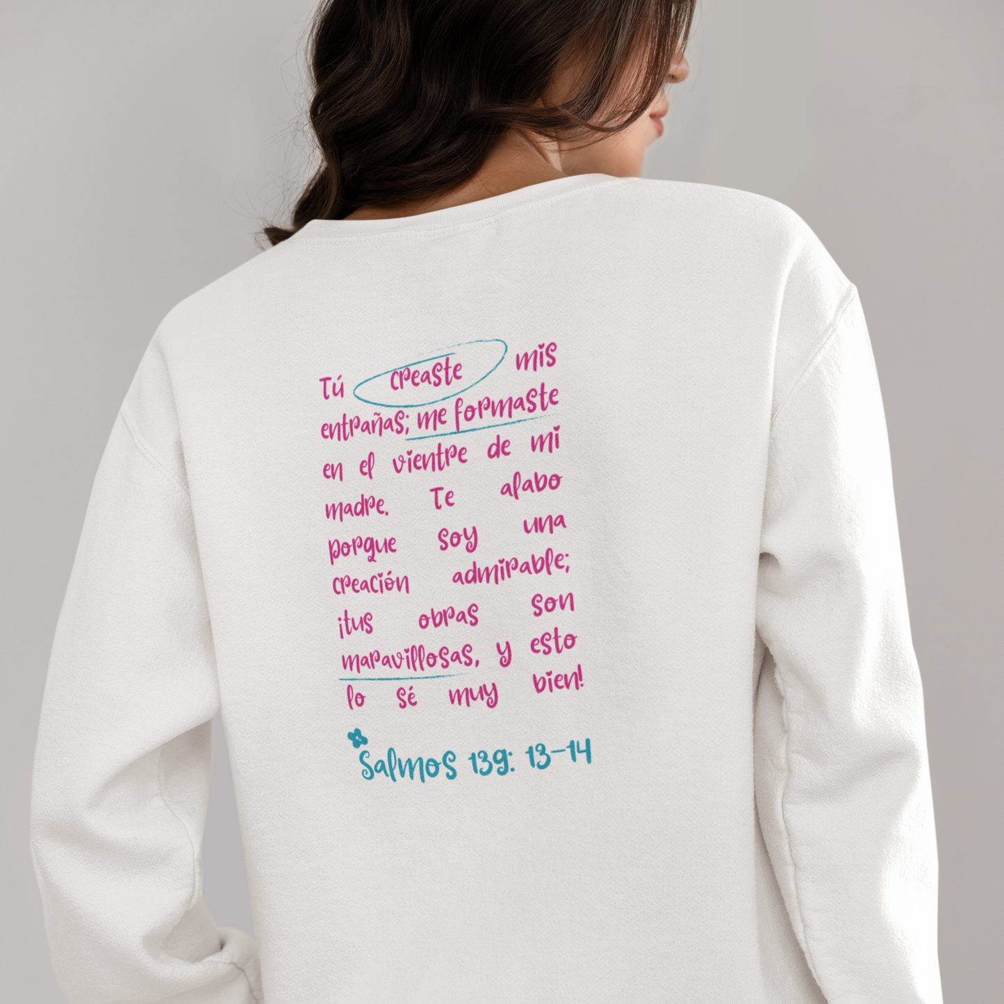Christian Floral Sweatshirt | Psalm 139:13-14 | Fearfully and Wonderfully Made | Faith Sweatshirts for Women | Bible Verse Gift"