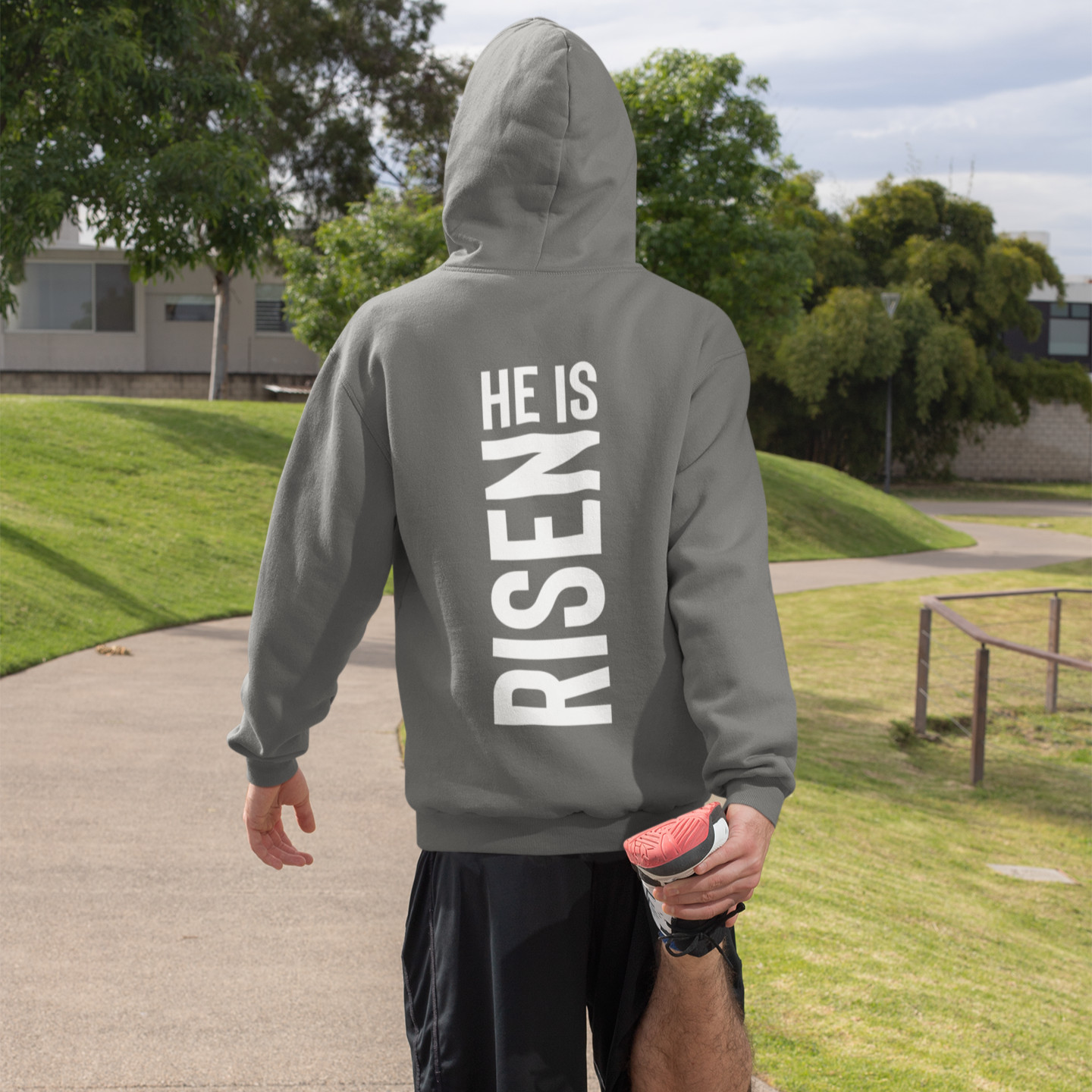 He Is Risen Christian Hoodie – Faith-Based Unisex Easter Sweatshirt, Inspirational Bible Verse Gift for Him & Her, Jesus Apparel