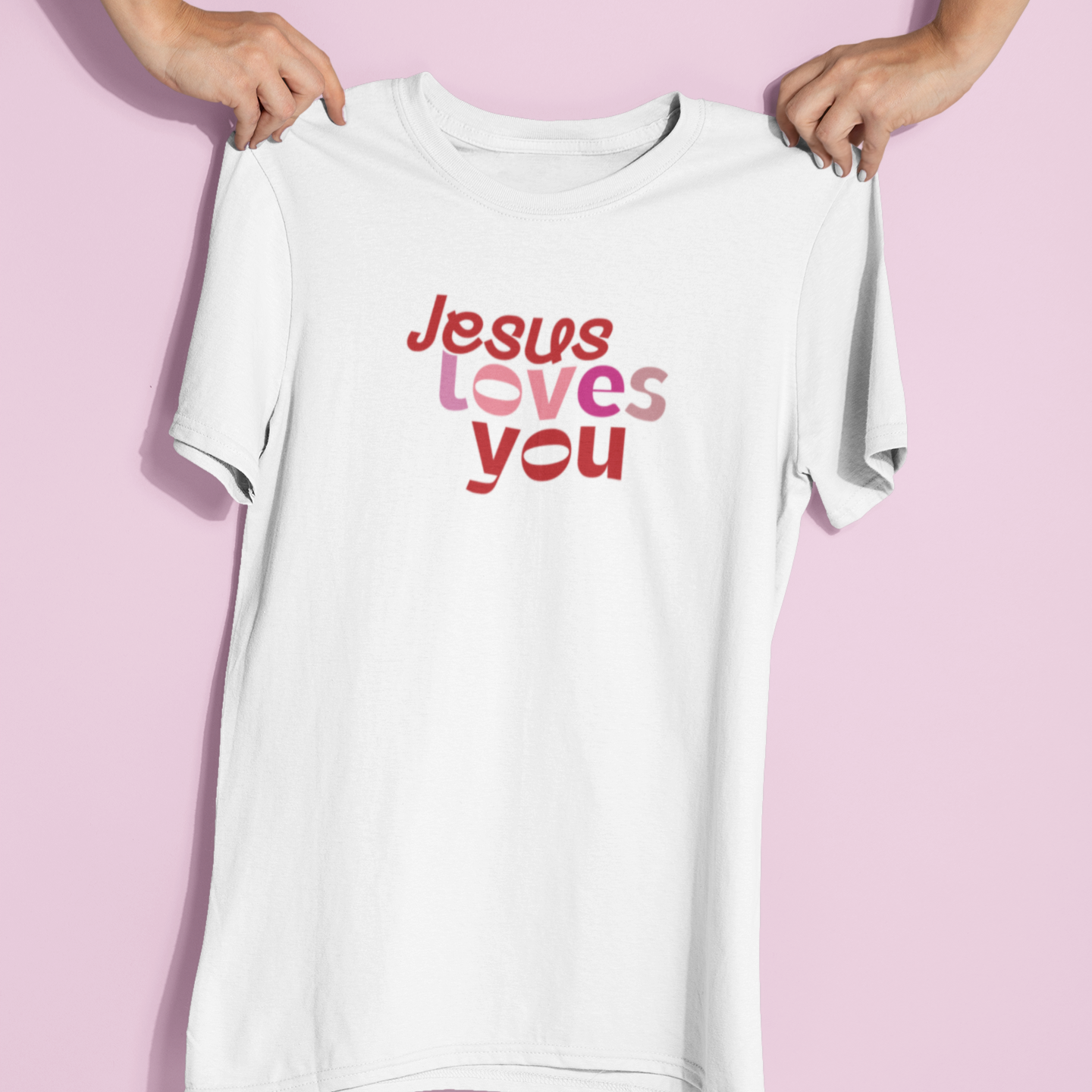 Jesus Loves You t-shirt - Christian Faith Hoodie for Women, Inspirational Bible Verse Gift, Aesthetic Christian Apparel
