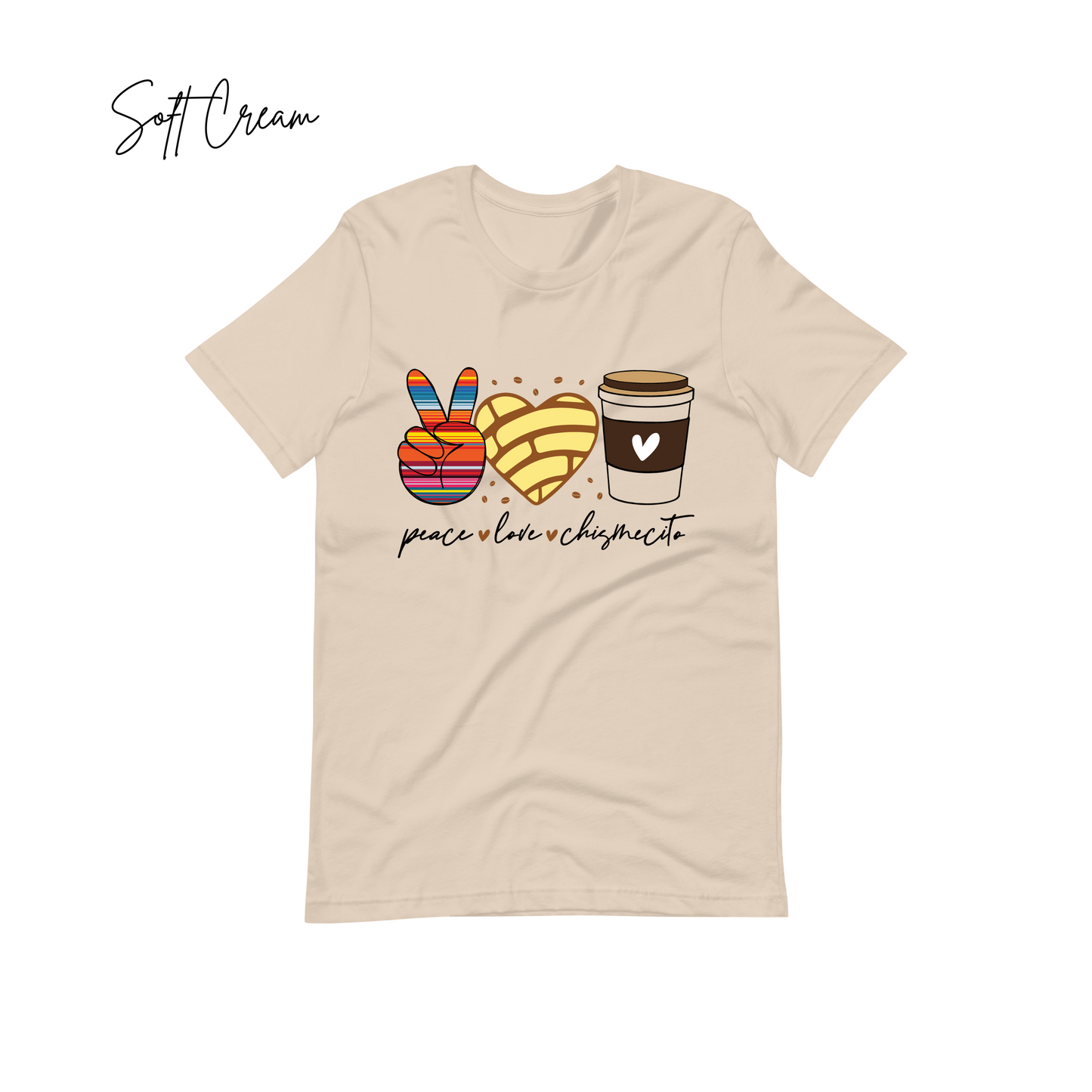 "Peace Love Chismecito" Positive Message Tees, Retro Apparel, Inspirational Shirt, Good Vibes T-shirt Gift, Positive Vibes Shirt, Hispanic Apparel