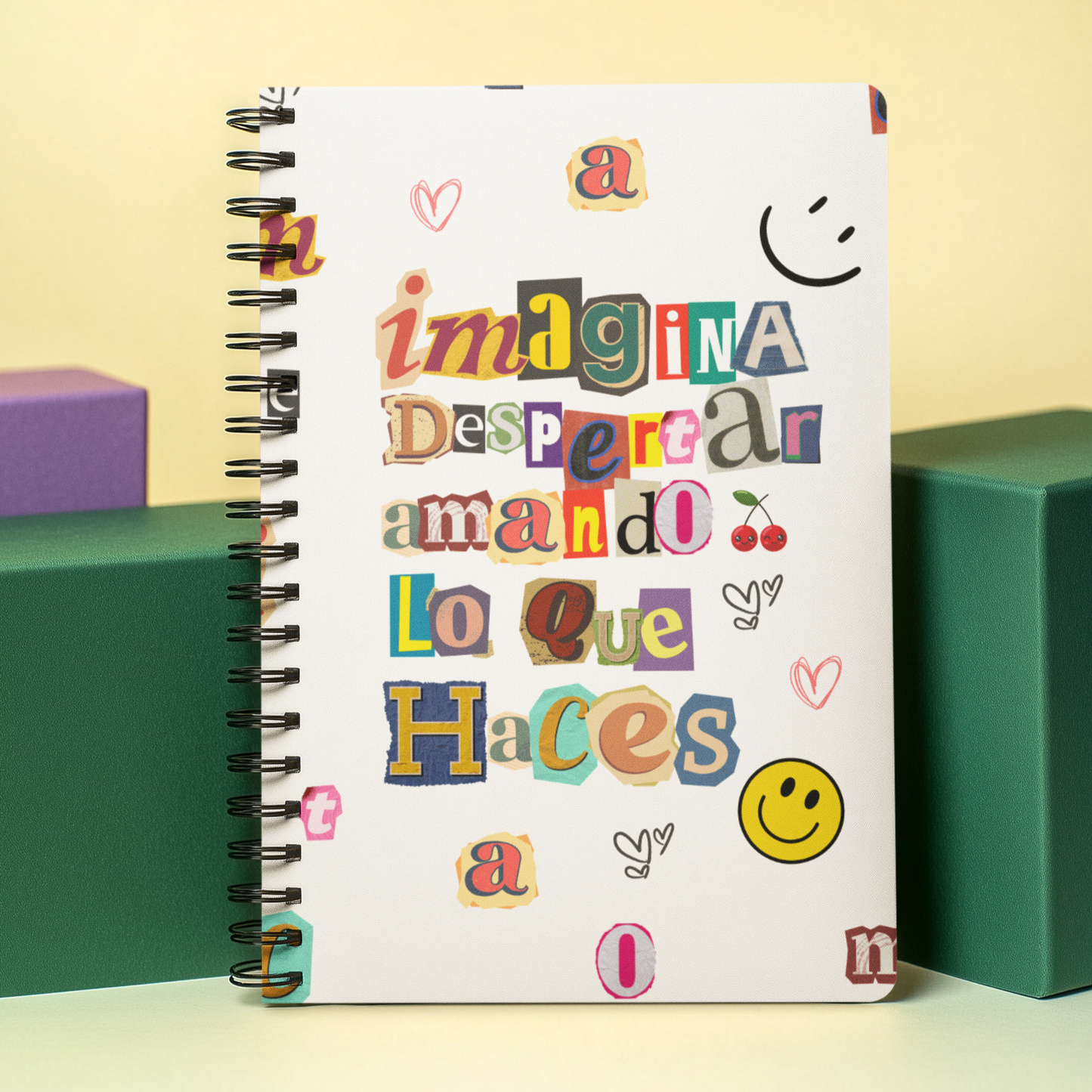 “Motivational Notebook ✨ Imagina despertar amando lo que haces | Retro Journal for Women, Dreamers & Creators”