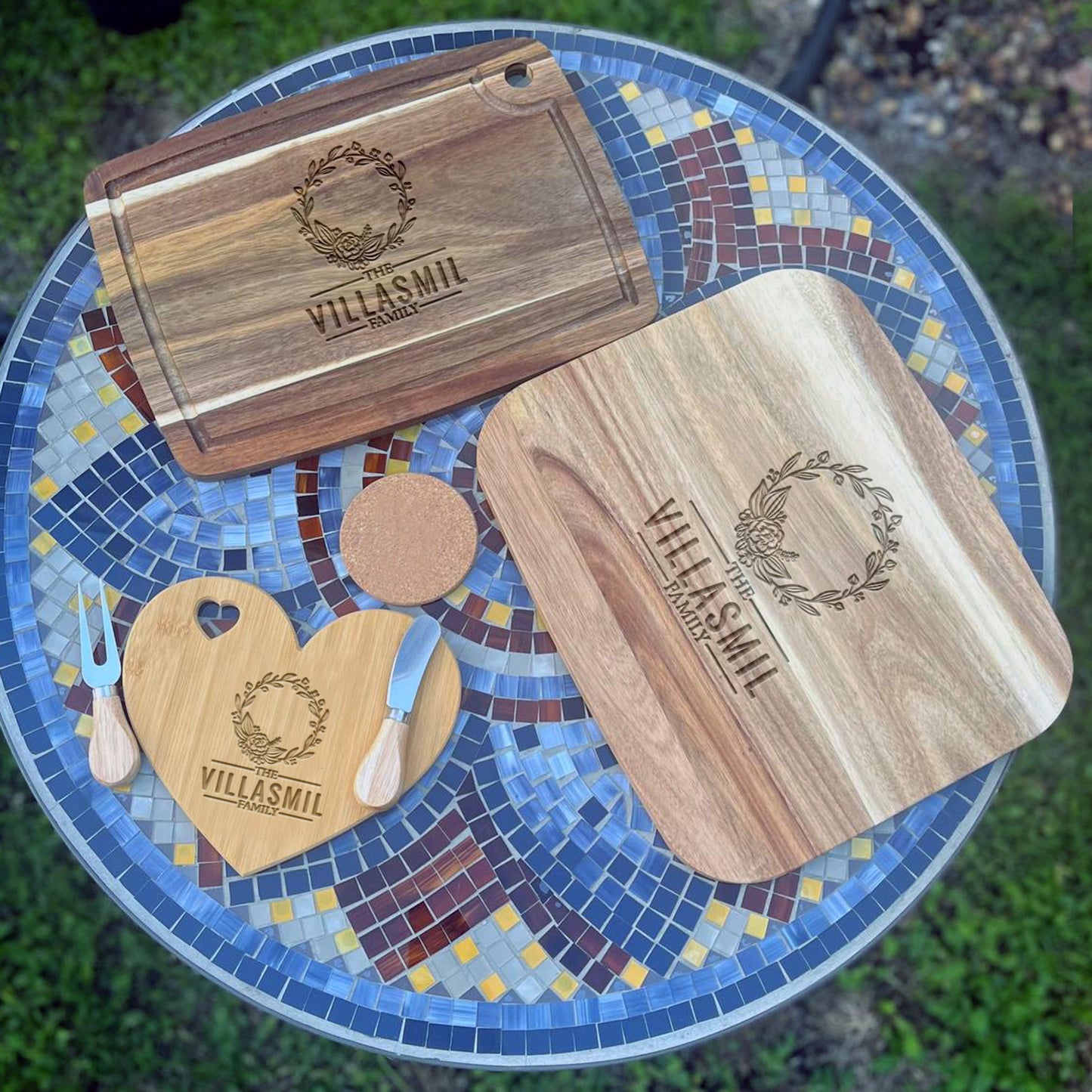 Mother's Day Gift, Personalized Cutting Board, Wedding Gift, Charcuterie Board, Couple Gift, Anniversary Gift, Acacia Wood Cutting Board