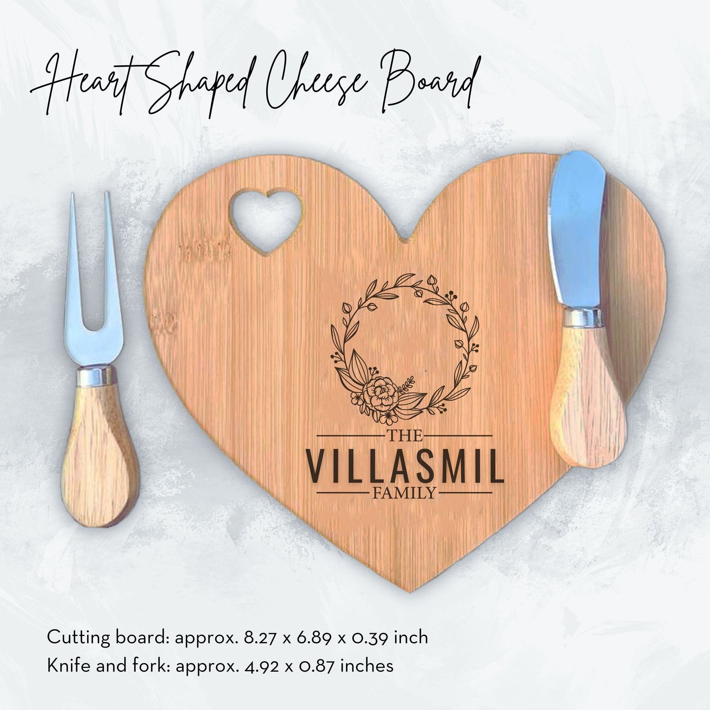 Mother's Day Gift, Personalized Cutting Board, Wedding Gift, Charcuterie Board, Couple Gift, Anniversary Gift, Acacia Wood Cutting Board