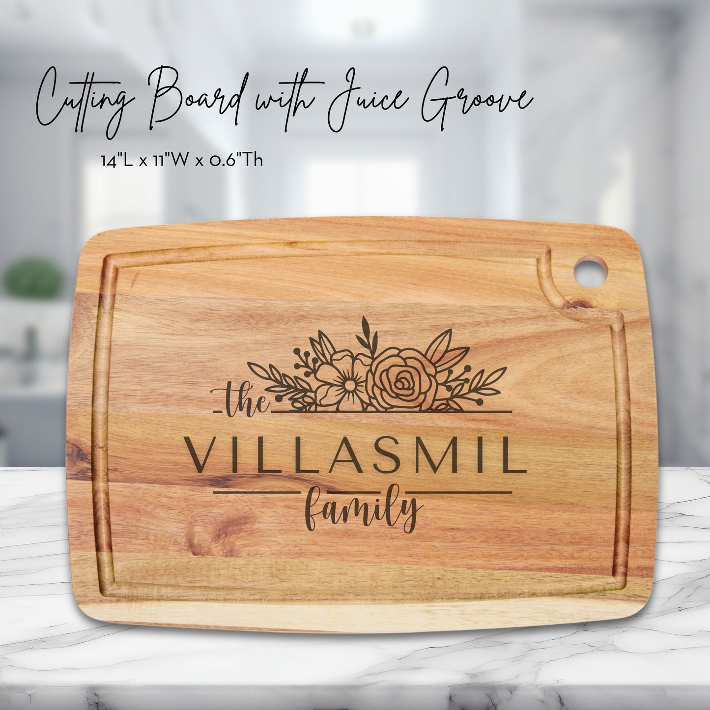 Personalized Family Name Cutting Board. Custom Engraved chopping Board Custom board, Wedding Gift, Anniversary, Housewarming Gift for couple