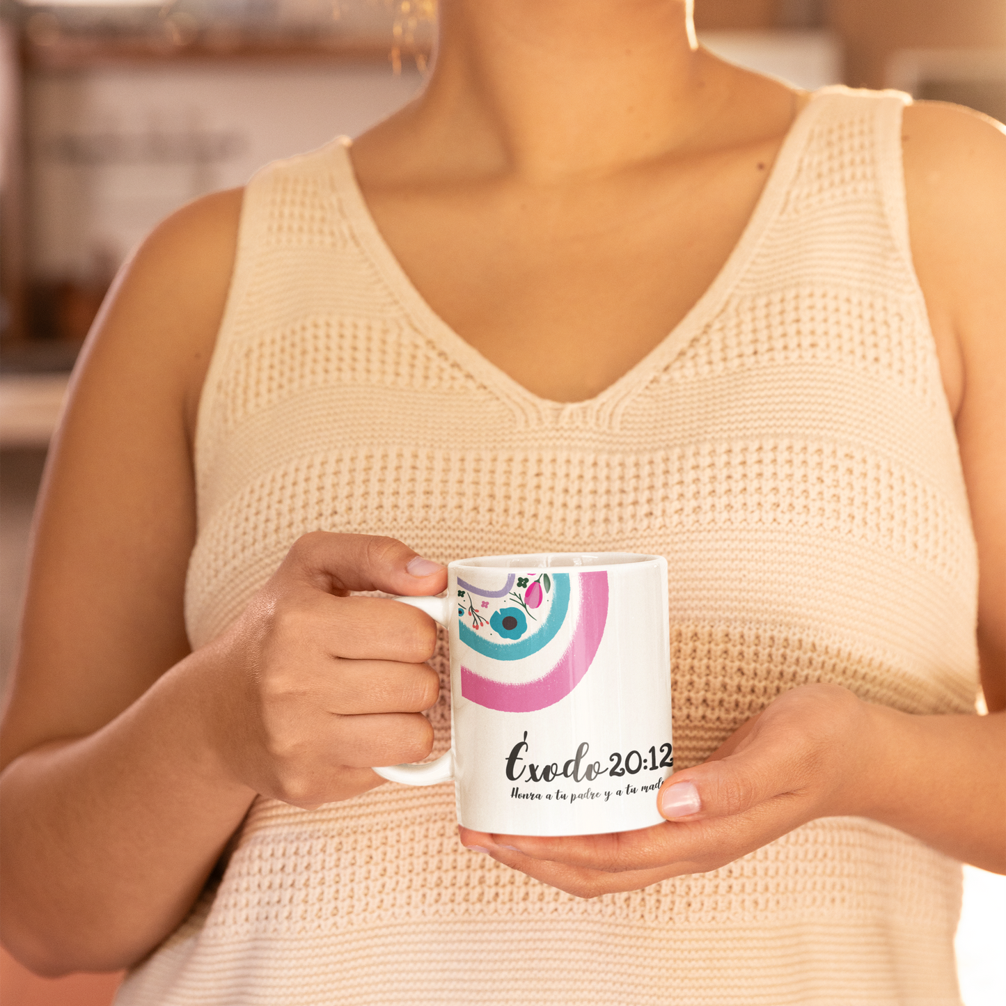 Honor Your Parents - Exodus 20:12 | Inspirational Christian Mug | Faithful Gift for Women | Bible Verse Coffee Cup