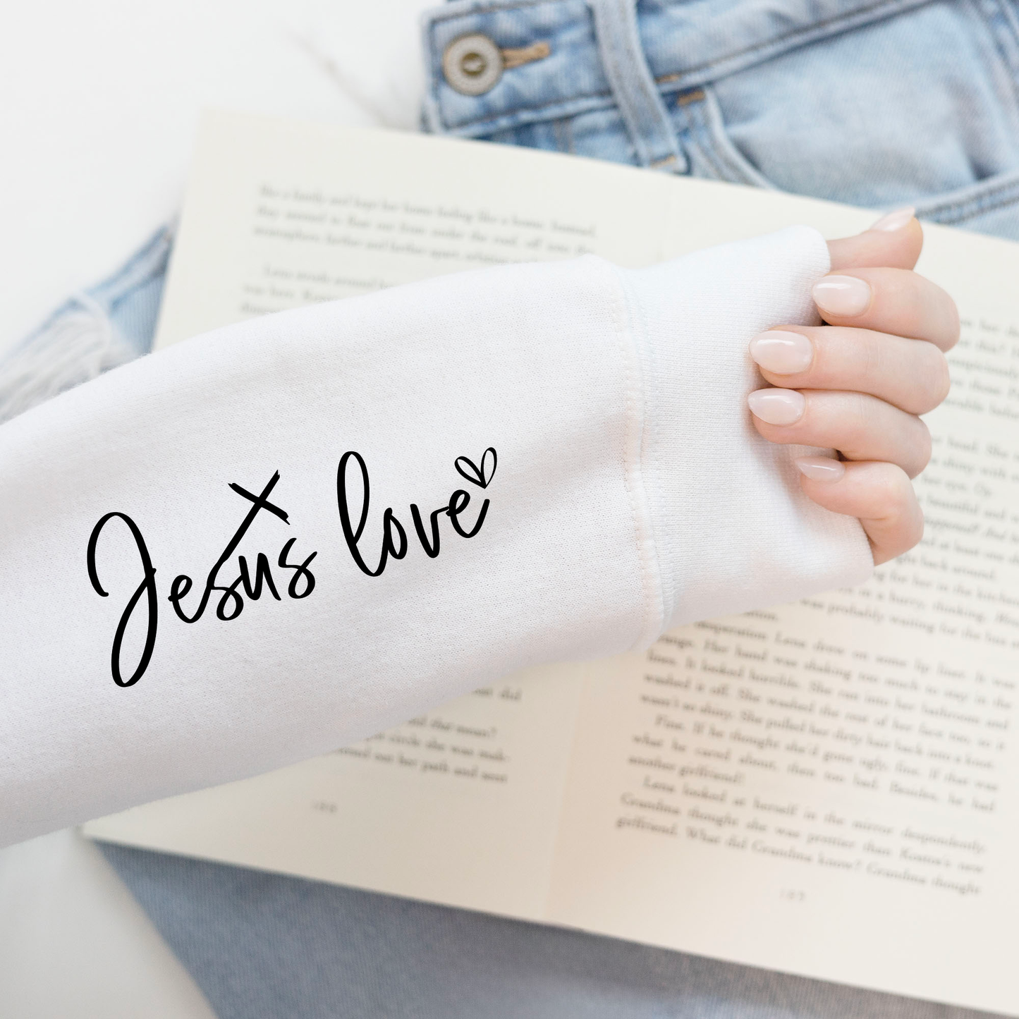 Love Them Anyway - Jesus Love Sweatshirt, Sleeve Sweater, Motivational Hoodie, Boho Quotes Hoodie, Religious Hoodie, Like Jesus Christian