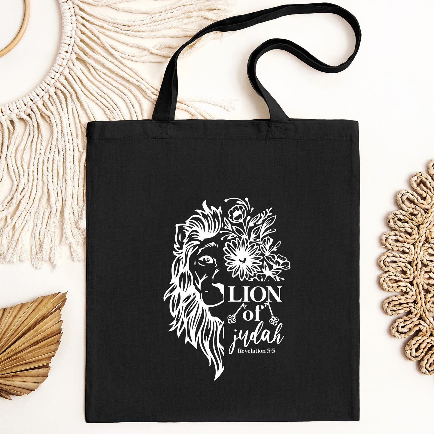 Lion of Judah Tote Christian Tote Bag Christian Streetwear Christian Merch Church Bag Jesus Tote Bible Bag