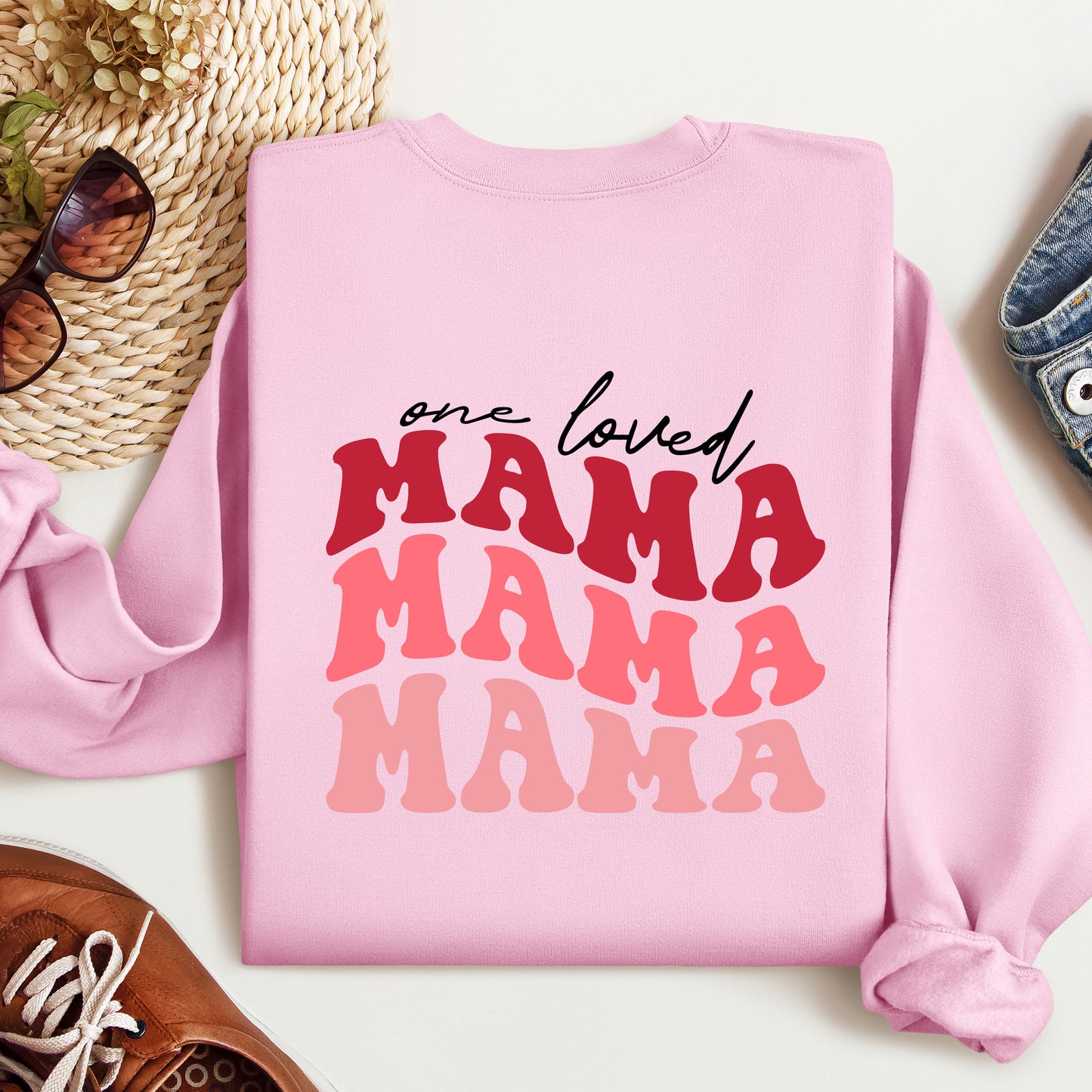 One Loved Mama Sweatshirt, Mom Valentine's Sweatshirt, Mother Valentine Sweater, Mama Valentine Crewneck, Valentines Day Shirt for Mothers