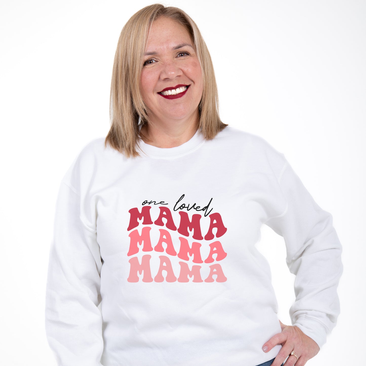 One Loved Mama Sweatshirt, Mom Valentine's Sweatshirt, Mother Valentine Sweater, Mama Valentine Crewneck, Valentines Day Shirt for Mothers