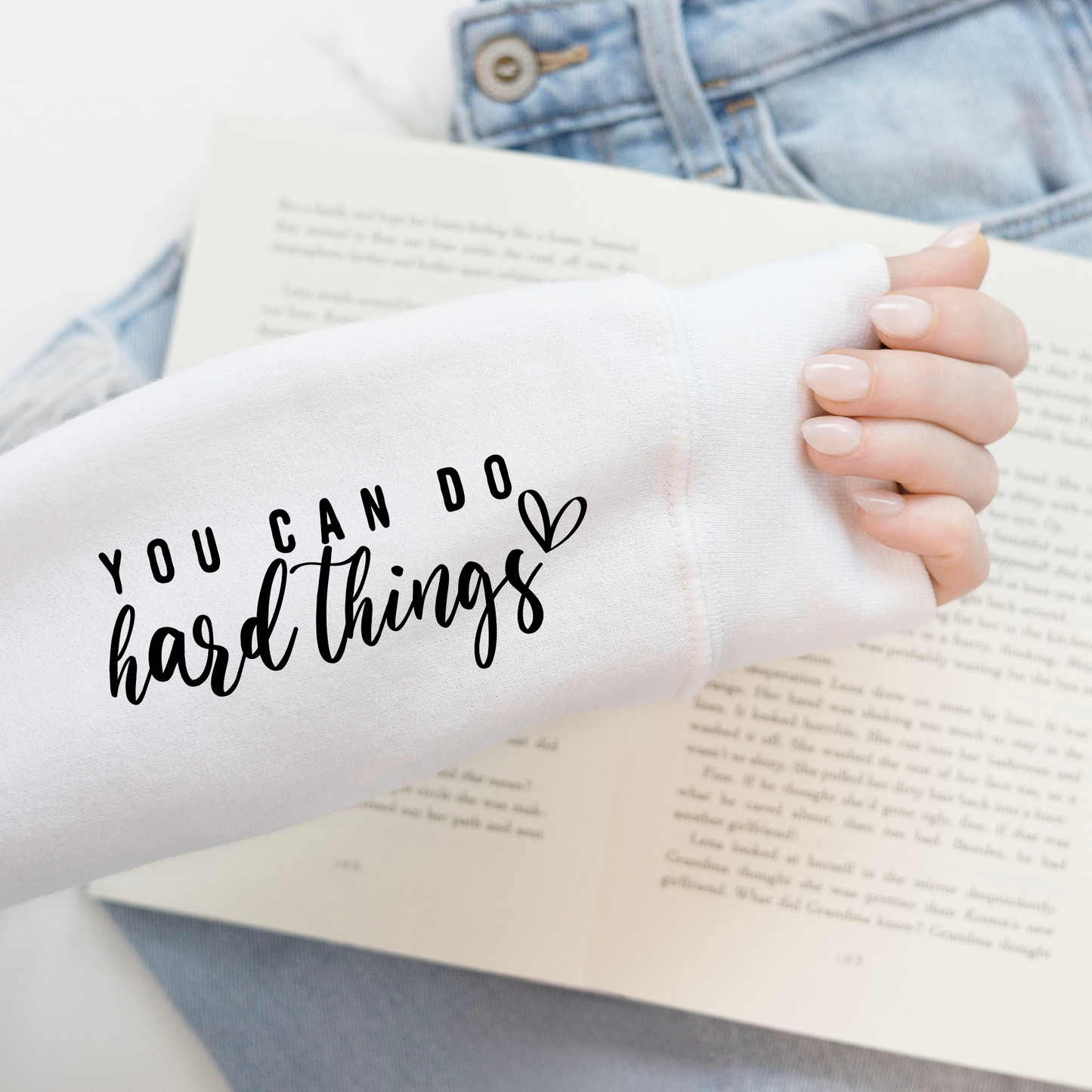 Keep Climbing Sweatshirt, You Can Do Hard Things Sweater, Mental Health Quote On Sleeve Crewneck, Inspirational Women Shirt