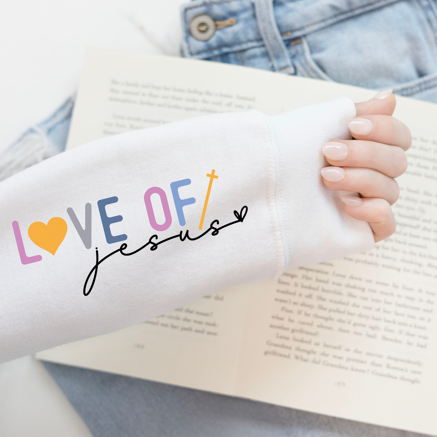 Christian Sweatshirt for Women, Jesus Crewneck, Created with a Purpose Bible Verse Crewneck, Religious Gift, Faith Apparel God Clothing Sweatshirt