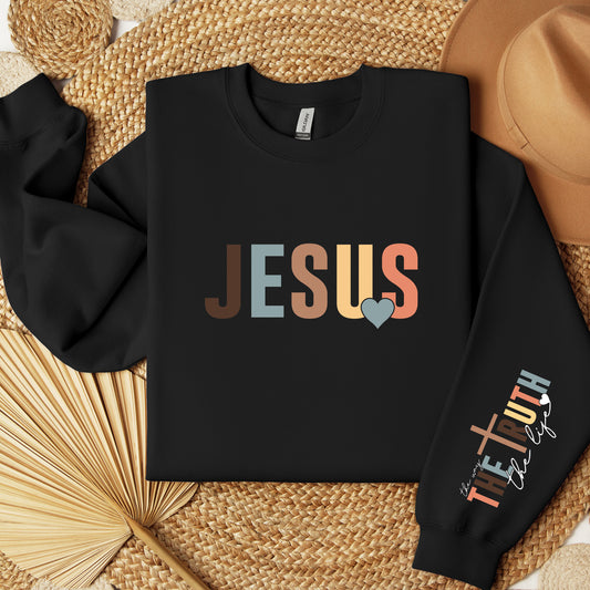 Jesus The Way The Truth The Life Sweatshirt, Christian Crewneck, Jesus Gift, Jesus Sueter, Jesus Shirt, Religious Gift, Christian Gifts Top