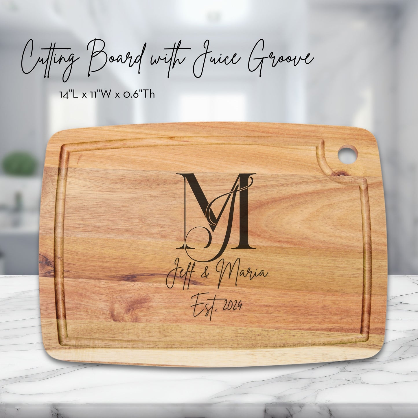 Personalized Cutting Board, Cheese Board, Monogram Charcuterie Board, Wedding Gift, Serving Board, Live Edge Cutting Board, Bread Board