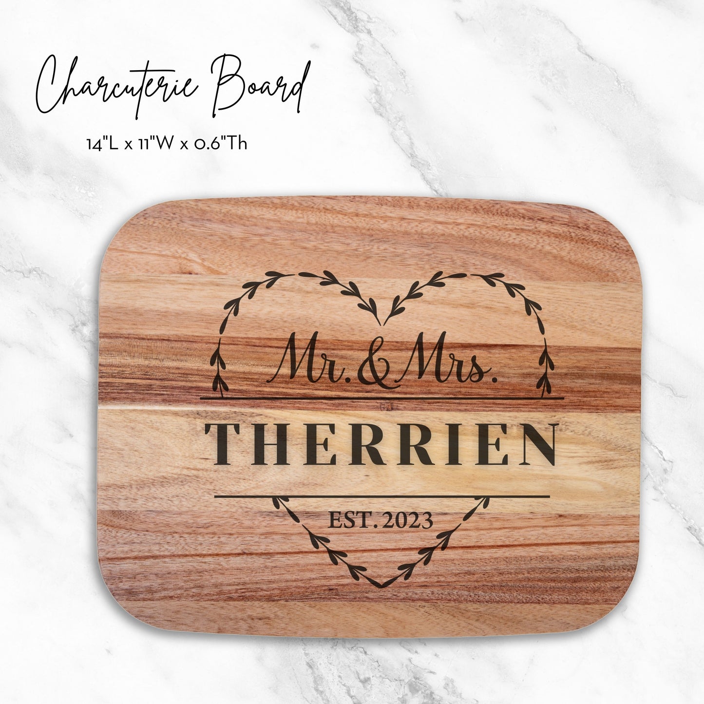 Heart shaped Personalized Charcuterie Board, Wedding Custom Cutting Board, Couple Cutting Board, Personalized Wedding Gift, Custom Cheese Board, Gift for Couples