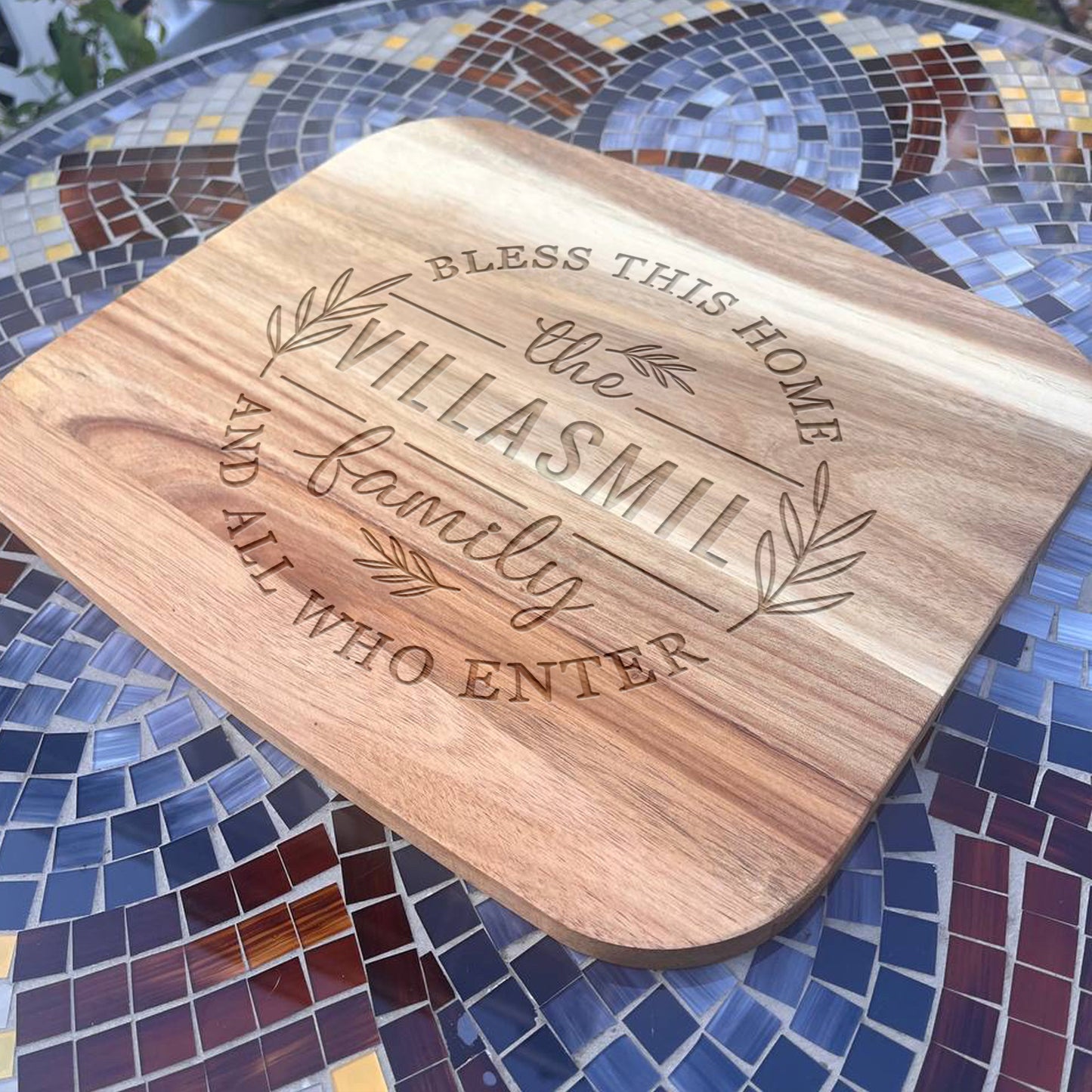 Charcuterie Board Personalized Serving Board  Monogrammed Personalized Acacia Cheese Board Housewarming Gift Wedding Bridal Shower Gift