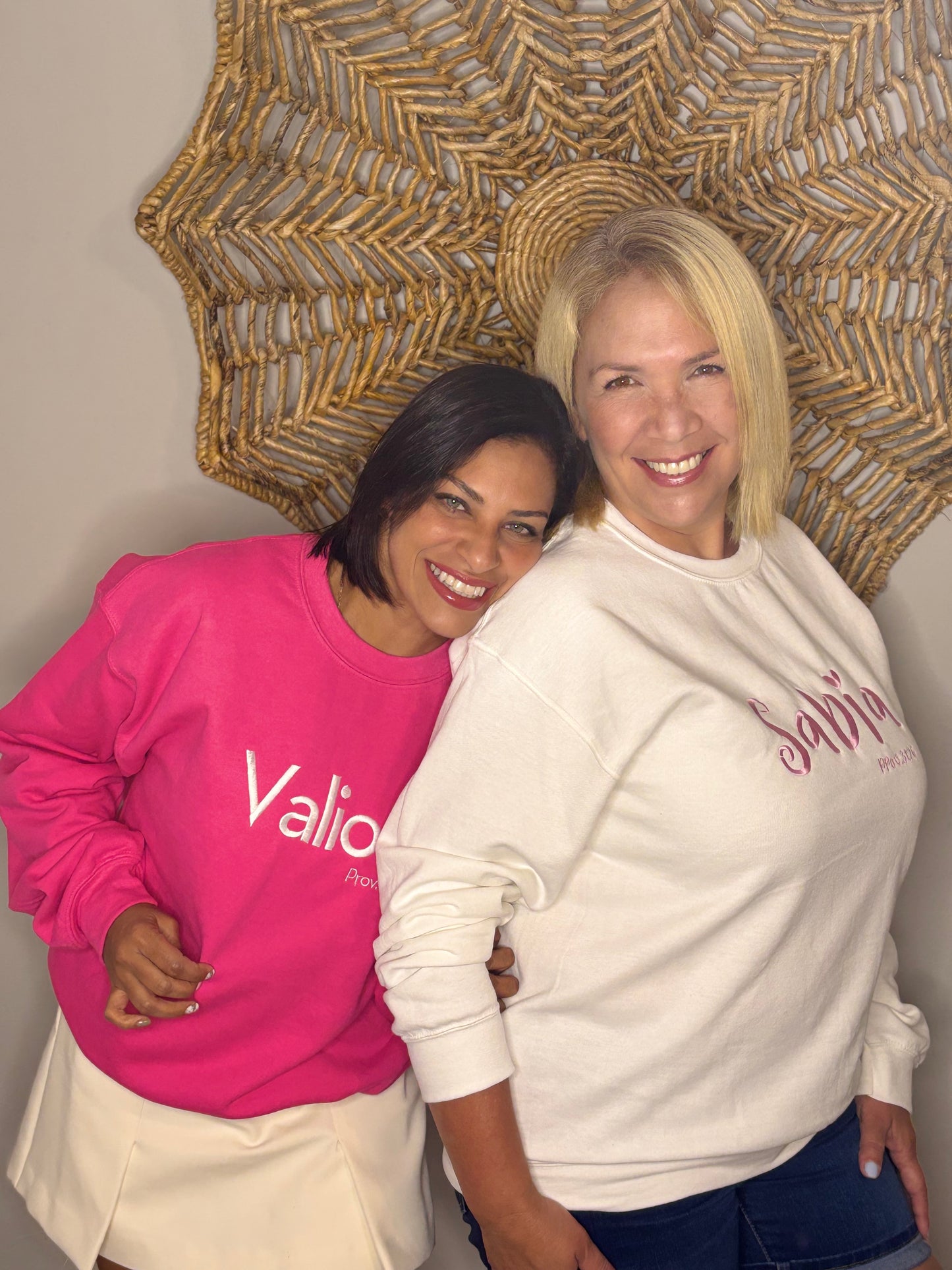 Valiosa, Valuable, virtuous woman Prov 31:10, embroidered sweater with words of affirmation for women, Christian gifts, gifts based on faith, Christian woman