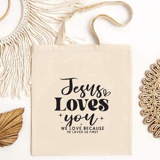 Jesus Loves You Christian Tote Bag Christian Tote Bags Jesus Tote Bag Aesthetic Tote Bag Bible Bag Church Bag Summer Picnic Tote Jesus Tote