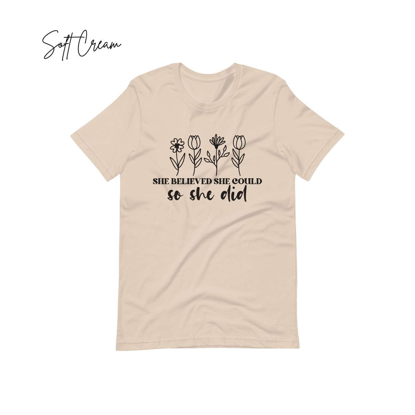 "She Believed She could so She did" Positive Message Tees, Retro Apparel, Inspirational Shirt, Good Vibes T-shirt Gift, Positive Vibes Shirt, Frases Positivas, Camiseta con Buena Vibra,