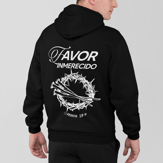 Unmerited Favor Christian Hoodie – Faith-Based Unisex Sweatshirt, Grace-Inspired Jesus Apparel, Bible Verse Gift for Him & Her