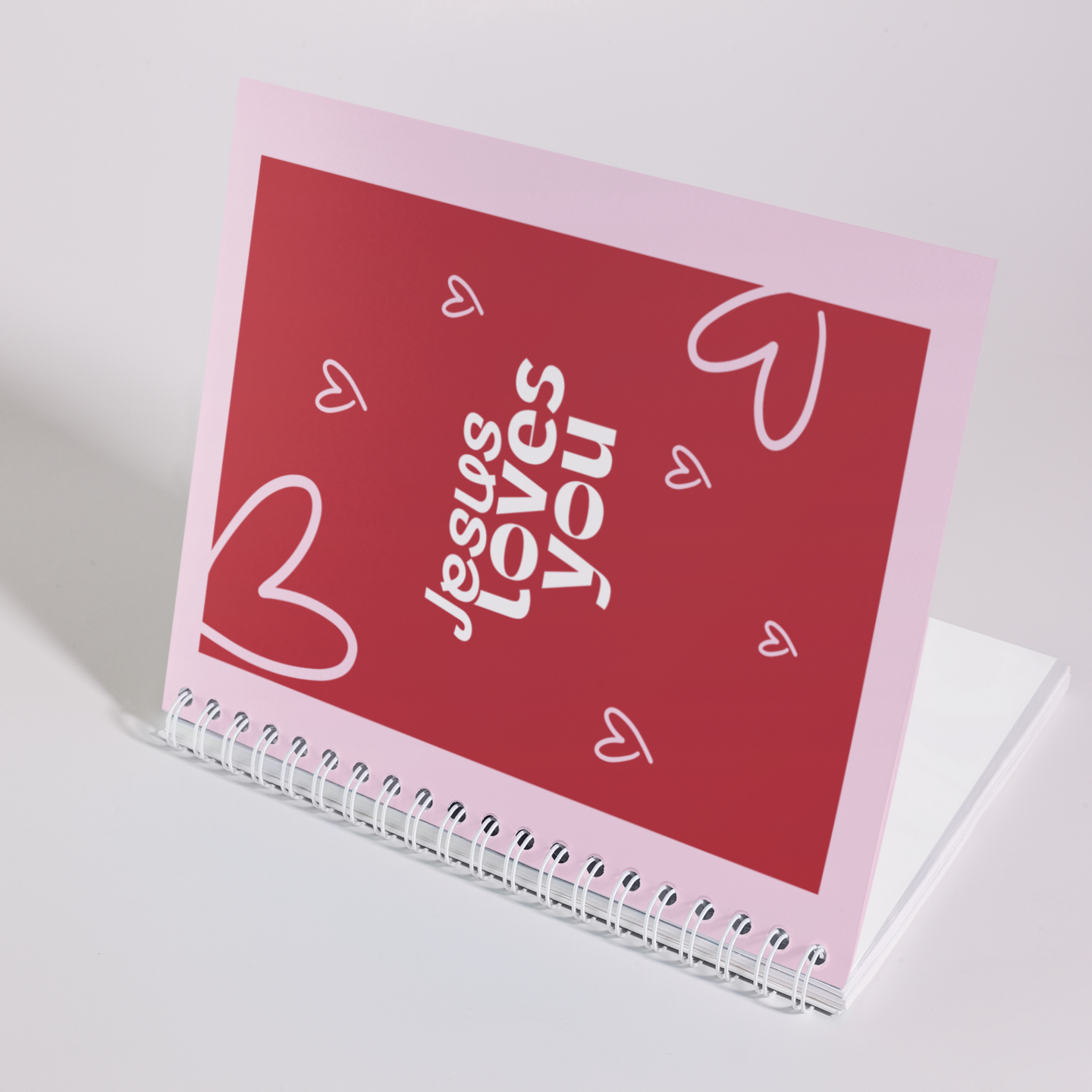 "Jesus Loves You" Hardcover Notebook – Faith-Inspired Journal for Christian Women | Daily Prayers, Bible Study & Devotional Notes