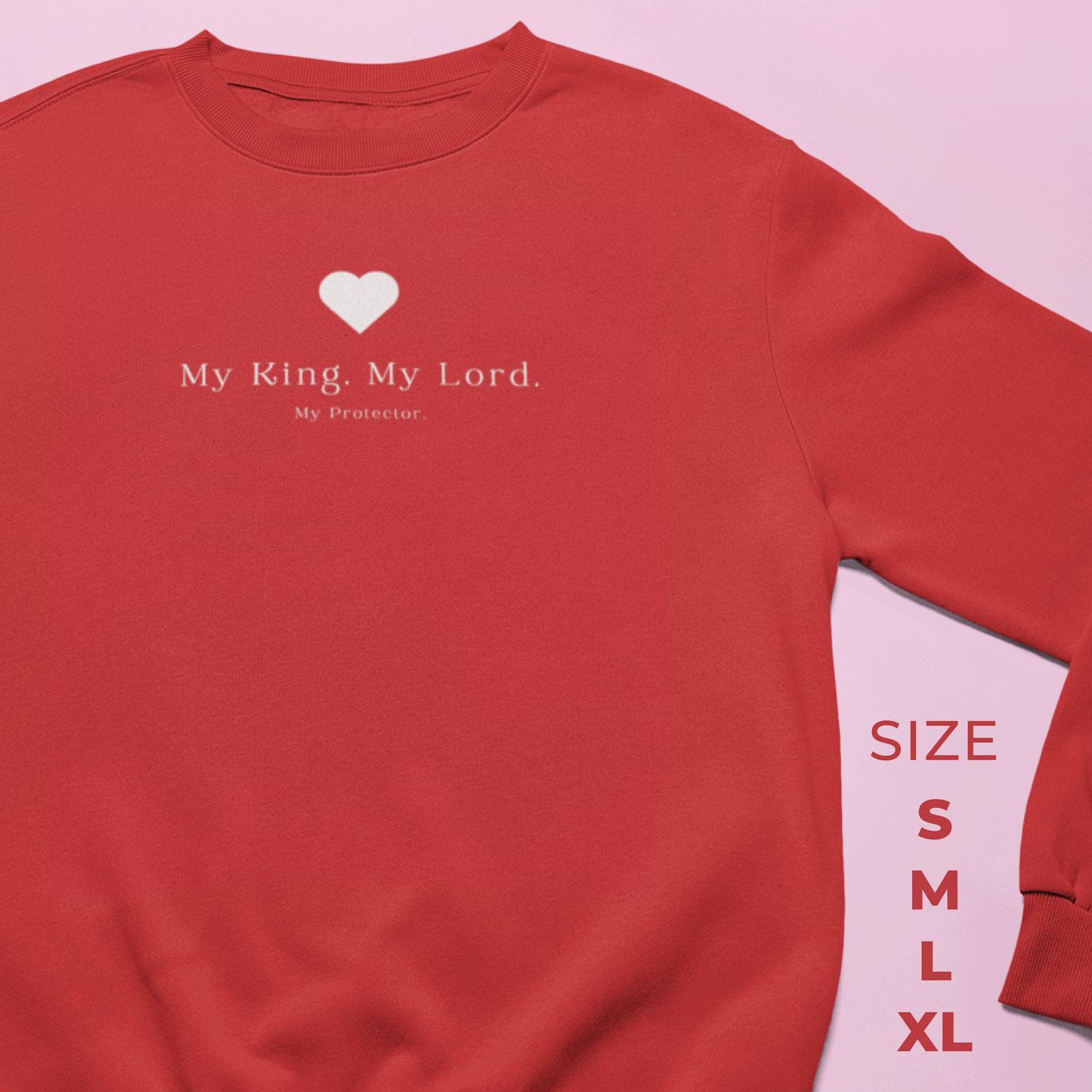 My King, My Lord, My Protector | Christian Sweatshirt – Faith-Based Apparel for Women, Jesus Lover Gift, Bible Verse Hoodie