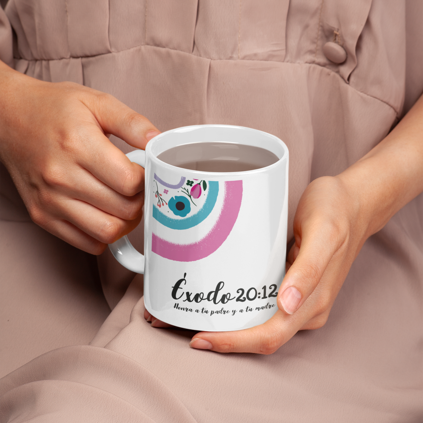 Honor Your Parents - Exodus 20:12 | Inspirational Christian Mug | Faithful Gift for Women | Bible Verse Coffee Cup