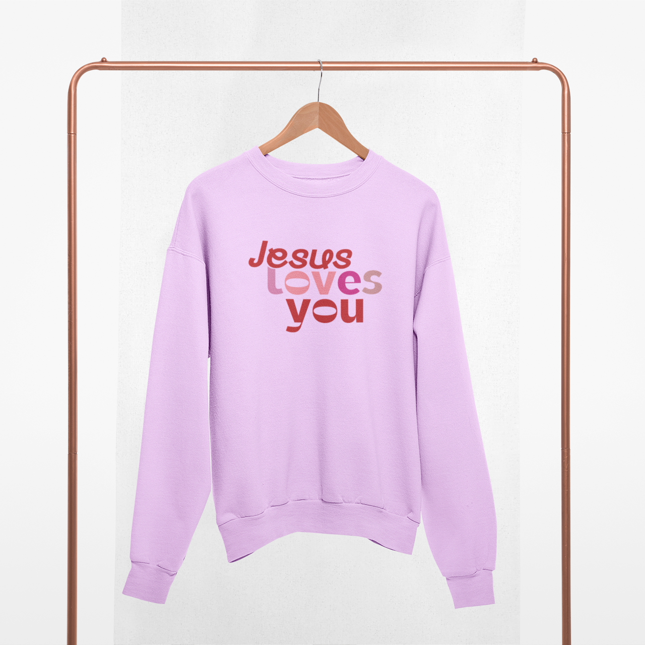 Jesus Loves You Sweatshirt – Christian Long Sleeve for Women | Faith-Based Apparel | Inspirational Bible Verse Sweater | Christian Gift