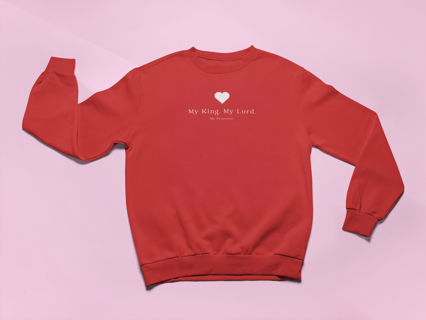 My King, My Lord, My Protector | Christian Sweatshirt – Faith-Based Apparel for Women, Jesus Lover Gift, Bible Verse Hoodie