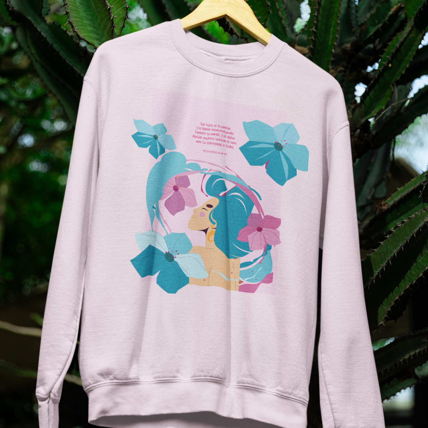 Proverbs 31 Woman Sweatshirt | Christian Apparel for Women | Bible Verse Gift | Faith-Based Crewneck | "Her Children Rise Up" Pullover