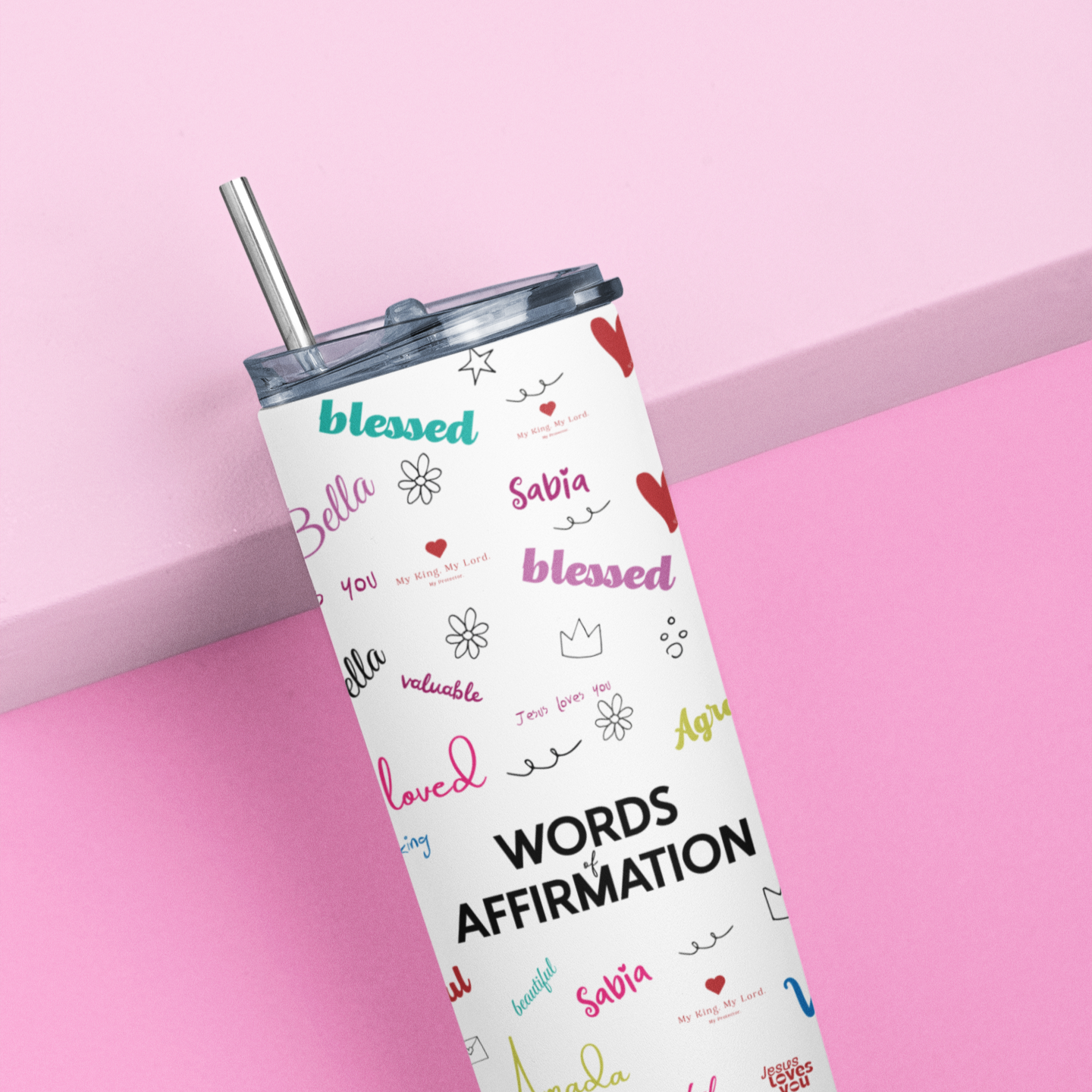 Christian Affirmation Tumbler – Faith-Inspired, Motivational & Encouraging Gift for Women | Bible Verse Cup | Spiritual Drinkware