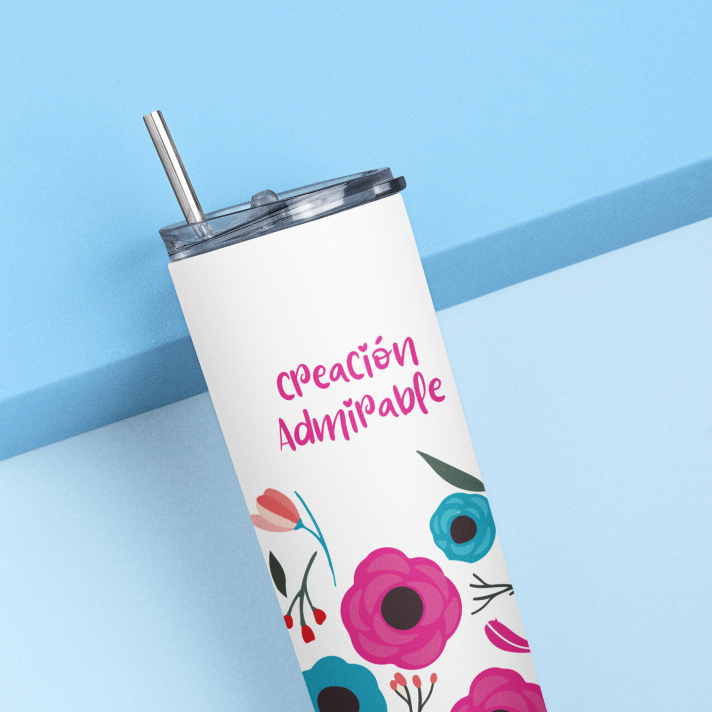 Floral Christian Tumbler for Women – “Fearfully & Wonderfully Made” – Faith-Inspired Gift – Bible Verse Drinkware – 20oz Cup