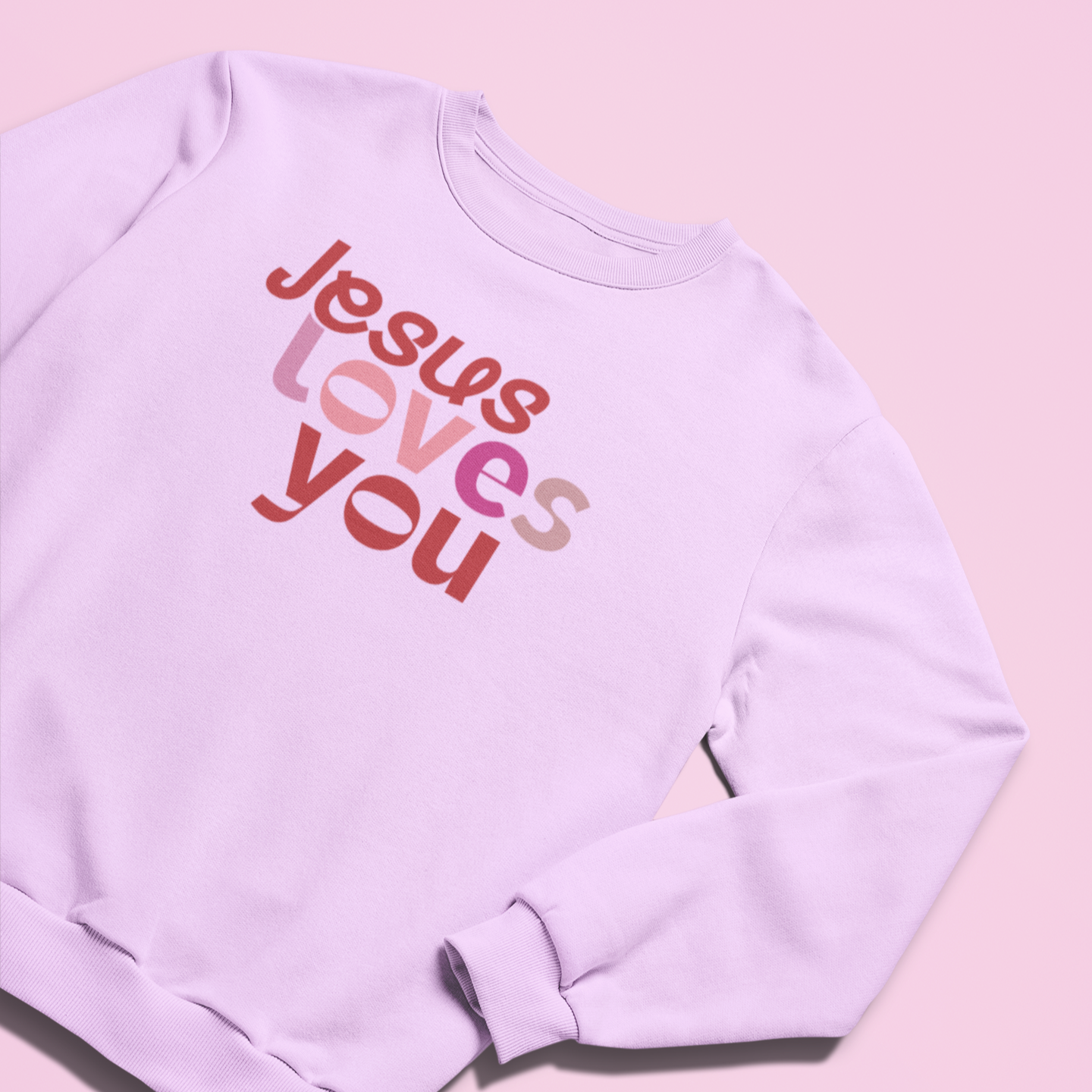 Jesus Loves You Sweatshirt – Christian Long Sleeve for Women | Faith-Based Apparel | Inspirational Bible Verse Sweater | Christian Gift