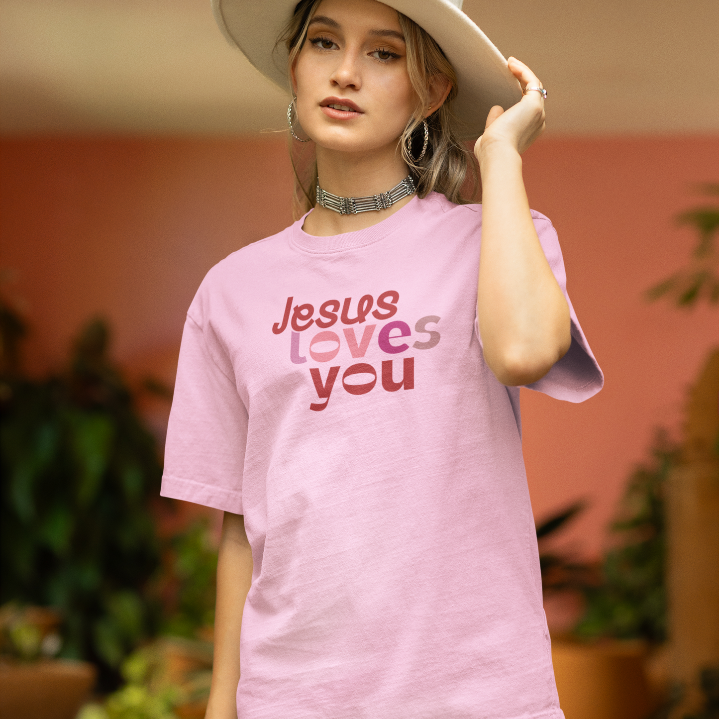 Jesus Loves You t-shirt - Christian Faith Hoodie for Women, Inspirational Bible Verse Gift, Aesthetic Christian Apparel